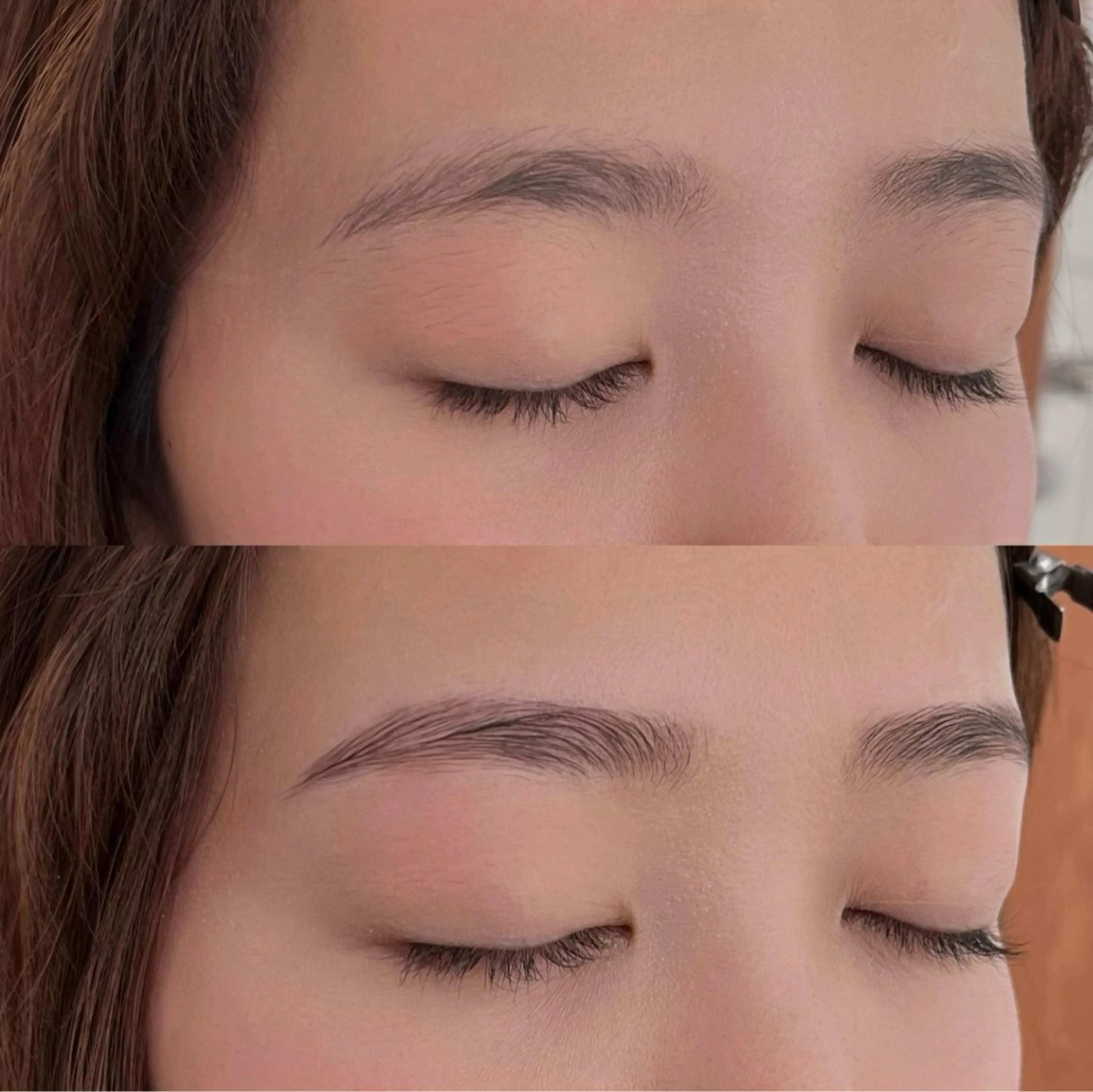 🪩U29【眉パーマ＆眉周りワックス】💡カット毛/カラー毛/脱色毛🆖女性のお客様限定🌷の写真