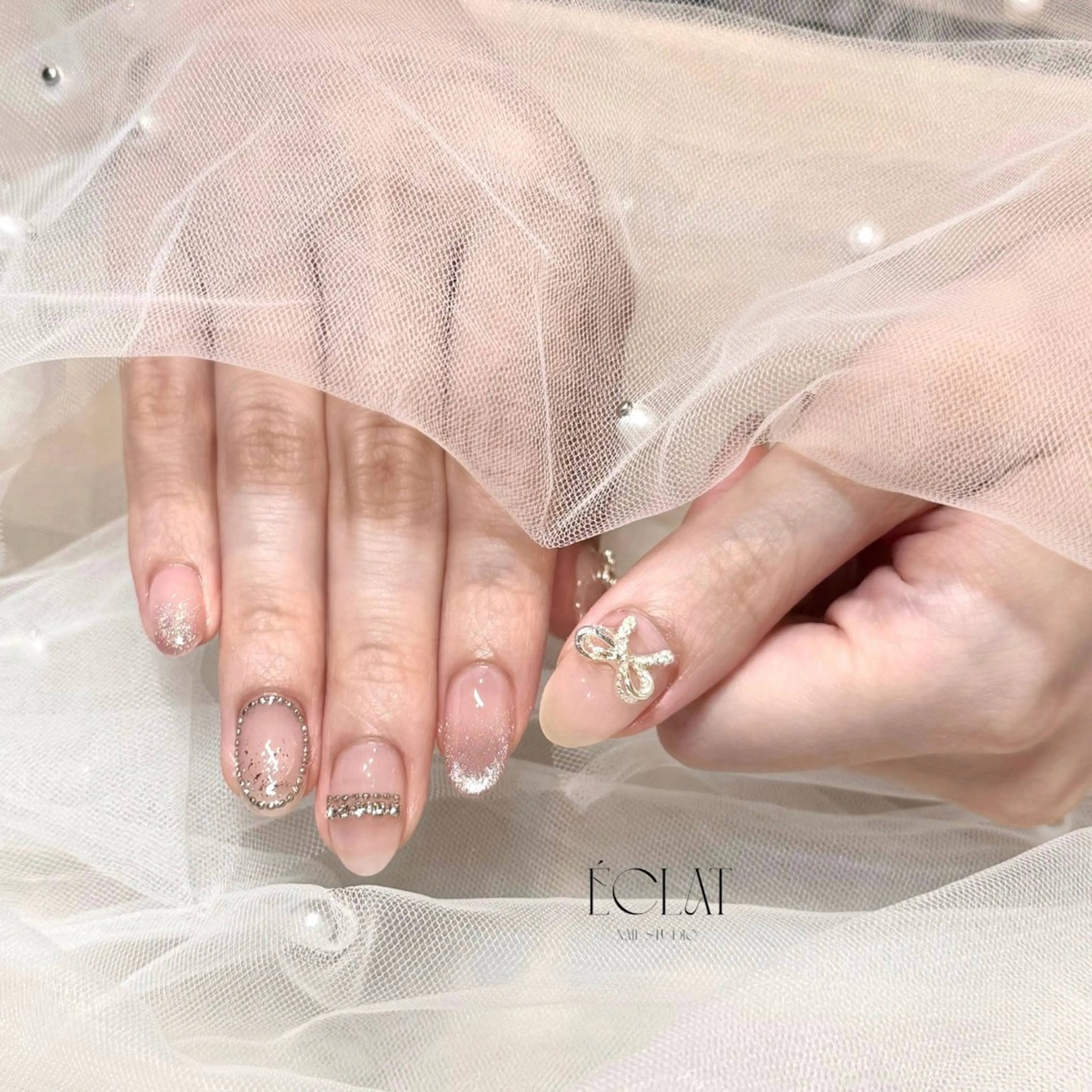 ネイル ハンドネイル éclat nail studio（She nail studio内）所属・韓国ワンホン éclat🩵飯山のネイルデザイン