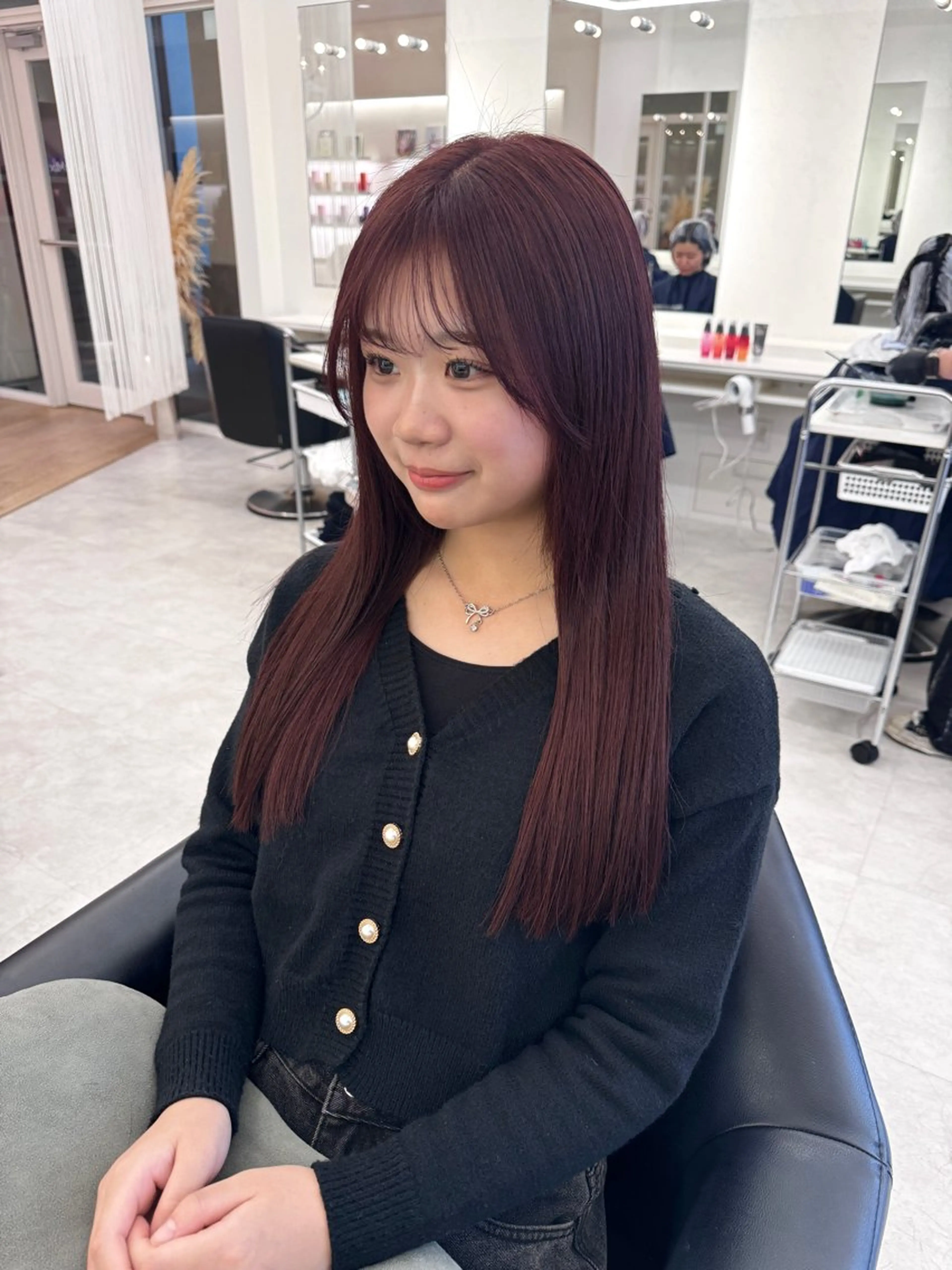 ロング カラー カット ヘアカラー ParveMix NANOのヘアスタイル