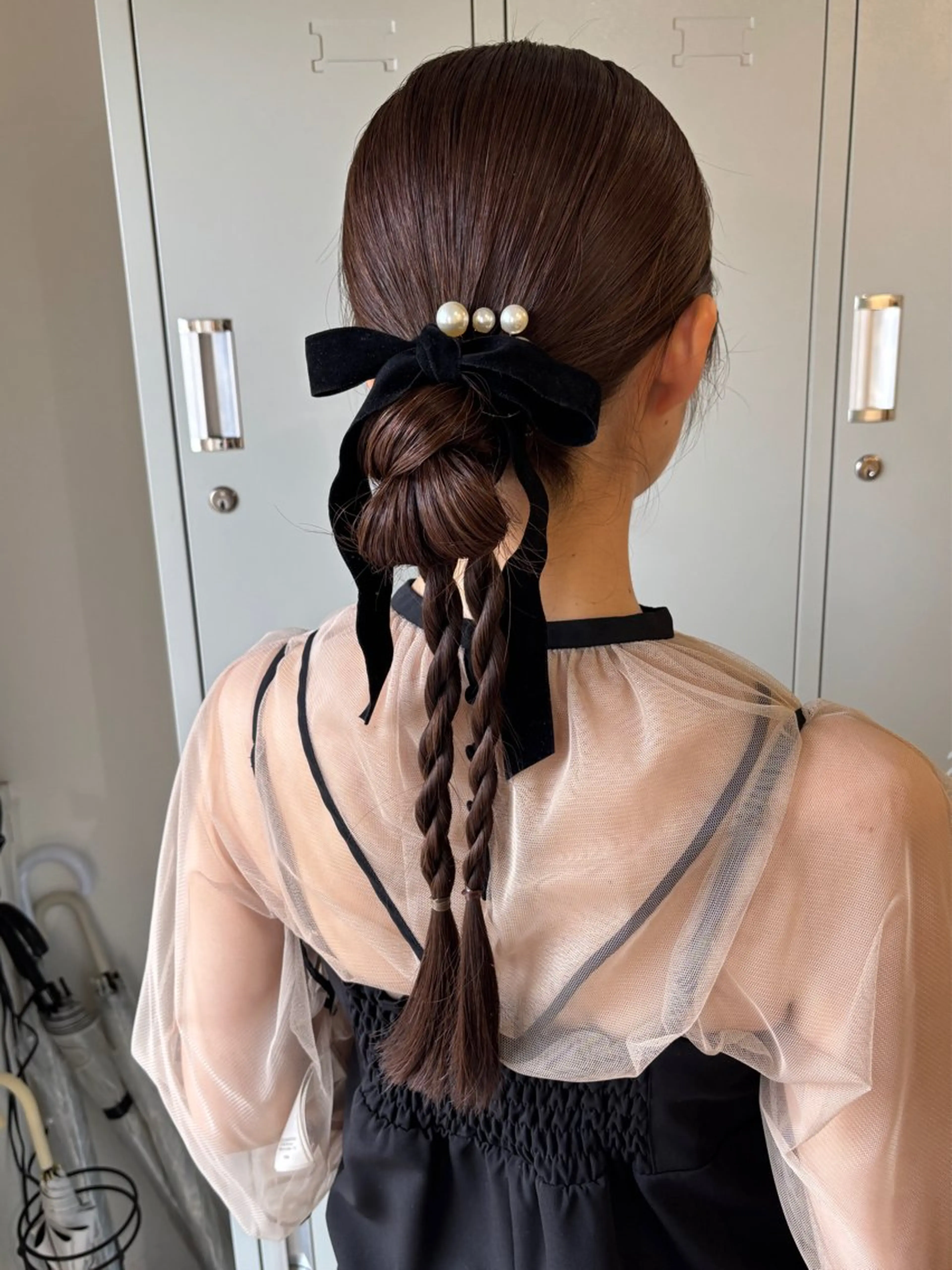 セミロング ボブ 韓国風ヘア レイヤーカット 縮毛矯正 miri.. yukinaのヘアスタイル