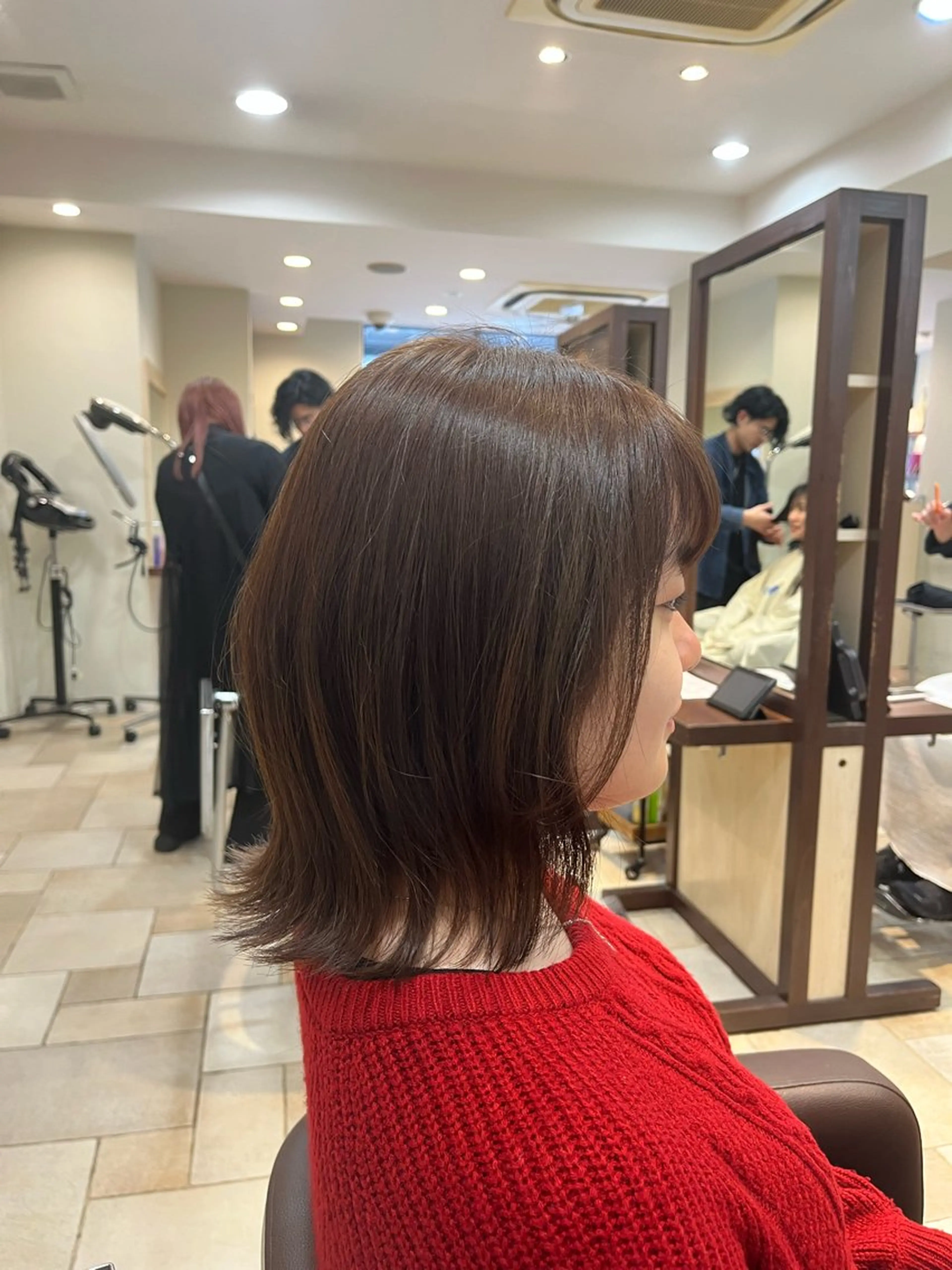 ミディアム カラー ヘアカラー 大人透明感艶カラー 寺田稜のヘアスタイル