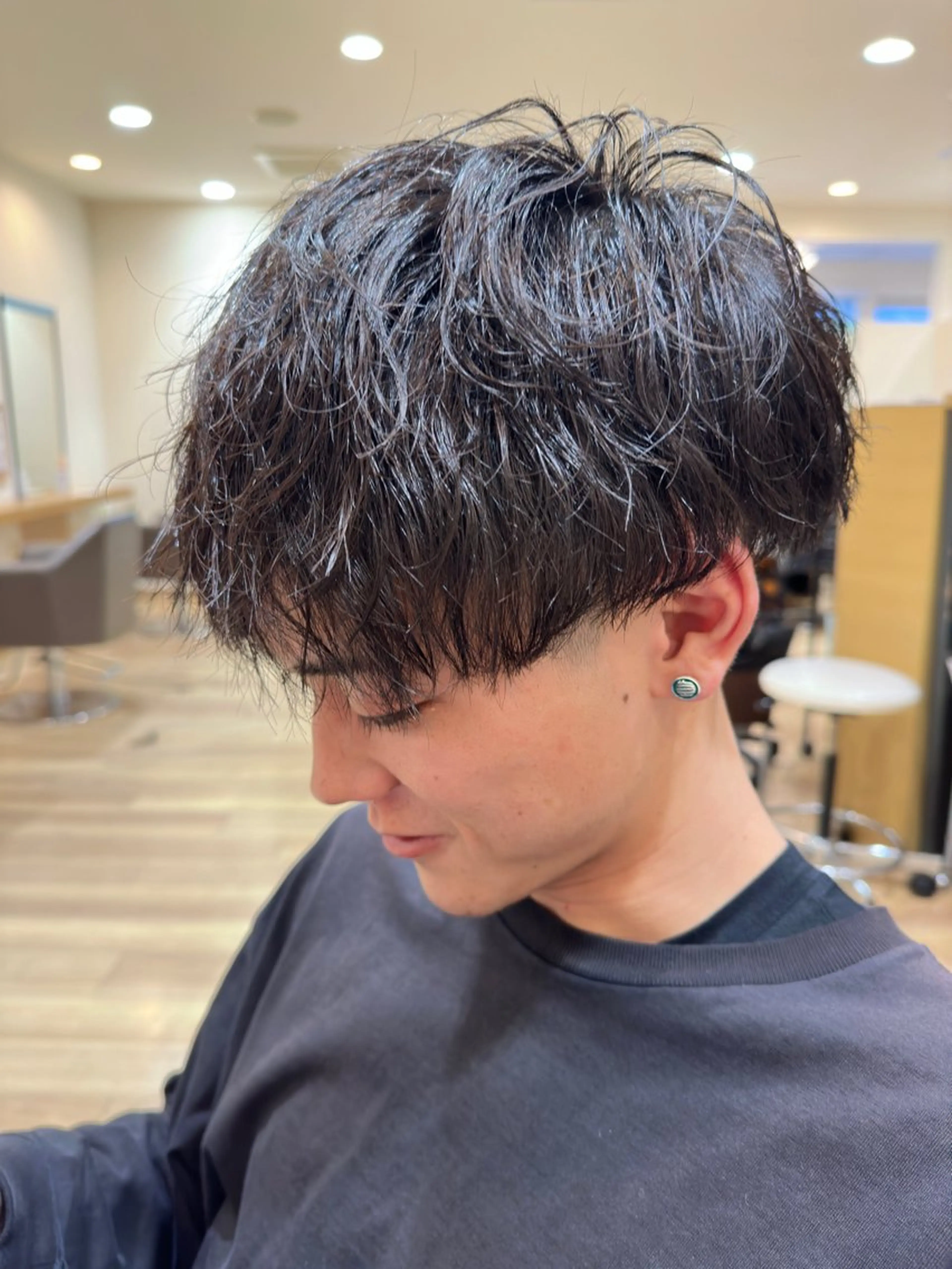 パーマ メンズ カット パーマ 玉木 雄也のヘアスタイル