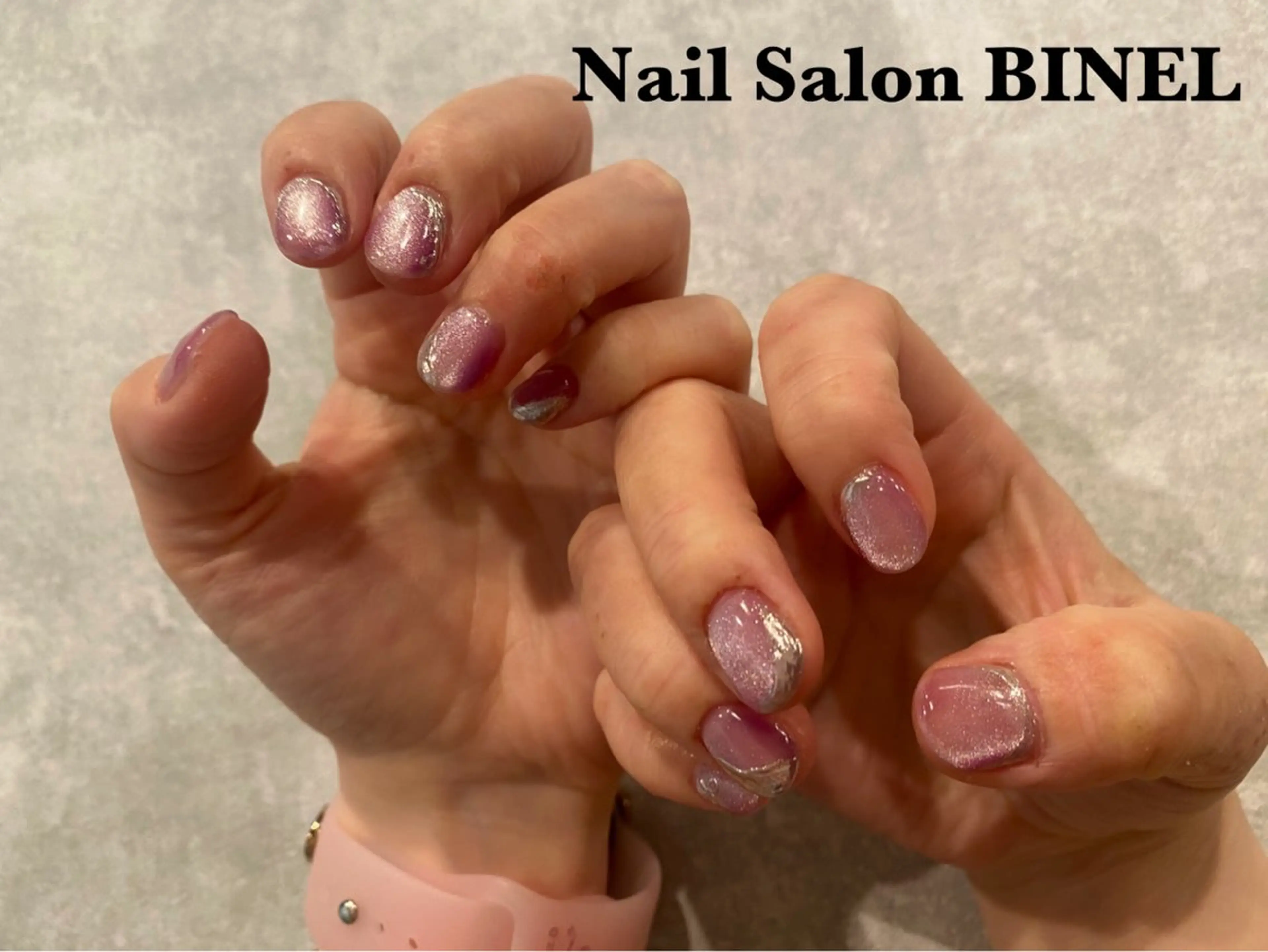 ネイル マグネットネイル ミラーネイル ハンドネイル H. Yuukaのネイルデザイン