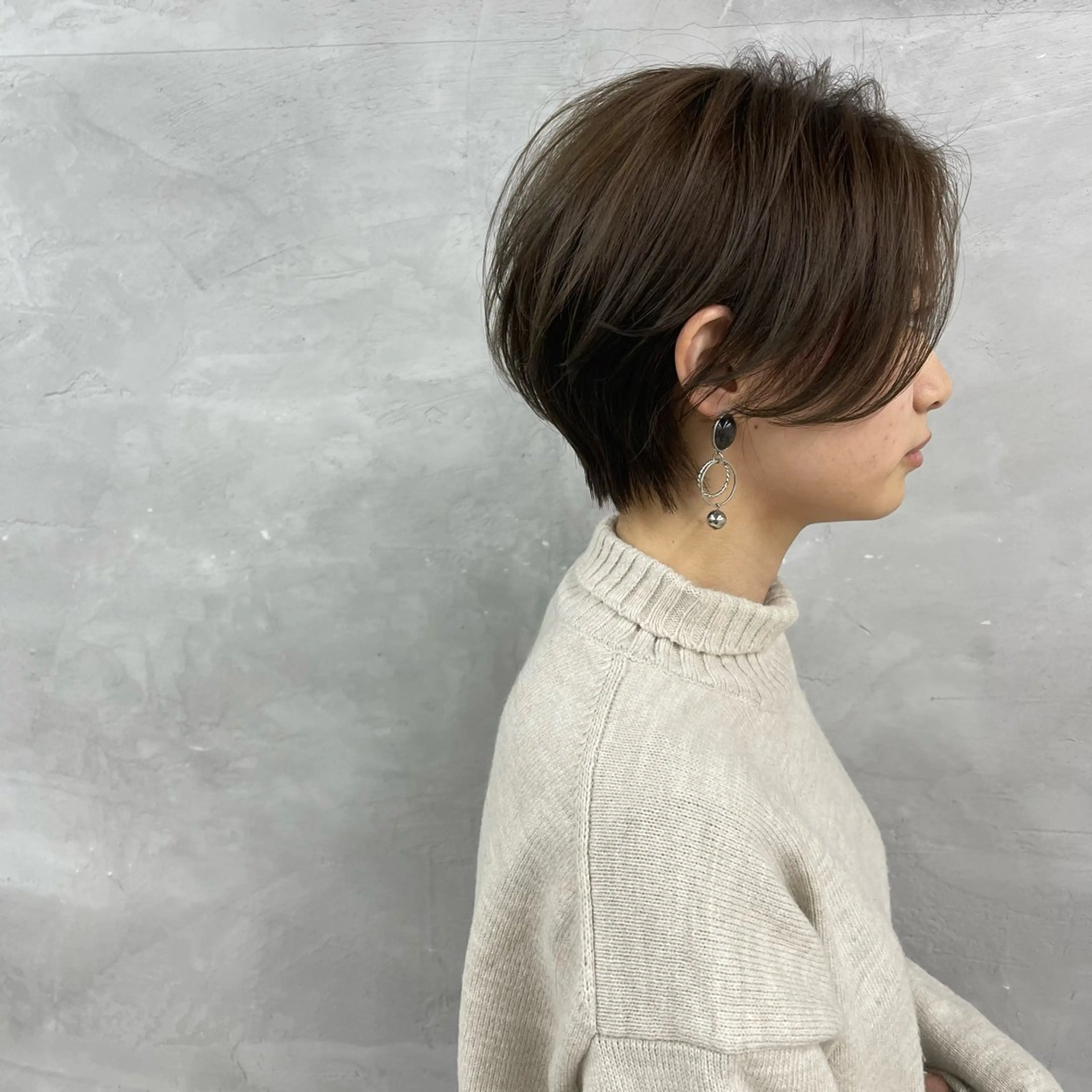 ショート カラー ハンサムショート 透明感カラー ショートヘア ヘアカラー トリートメント 田畑 智規のヘアスタイル
