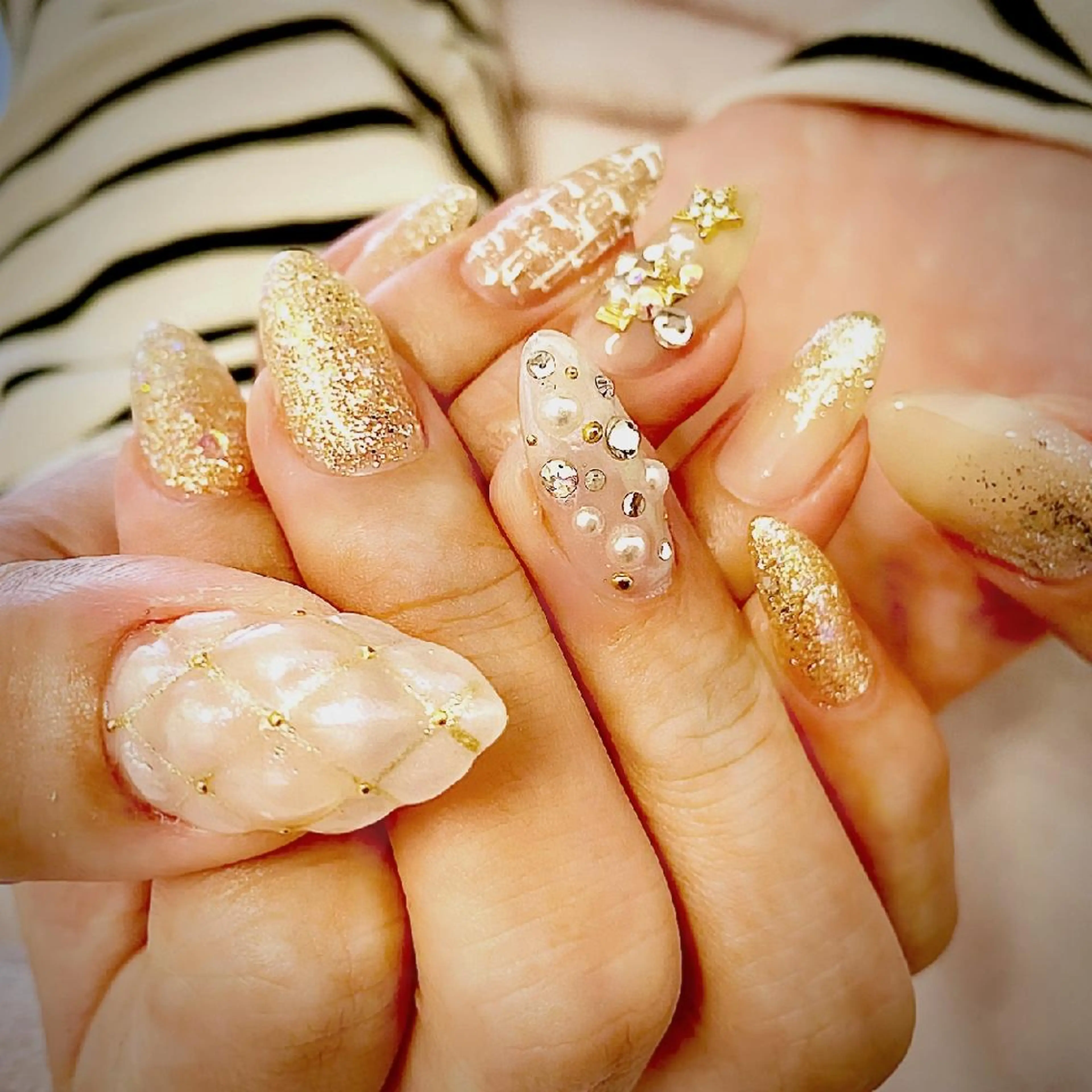 ネイル アートネイル 冬ネイル クリスマス ハンドネイル フットネイル AQUA NAIL所属・AQUA NAILのネイルデザイン