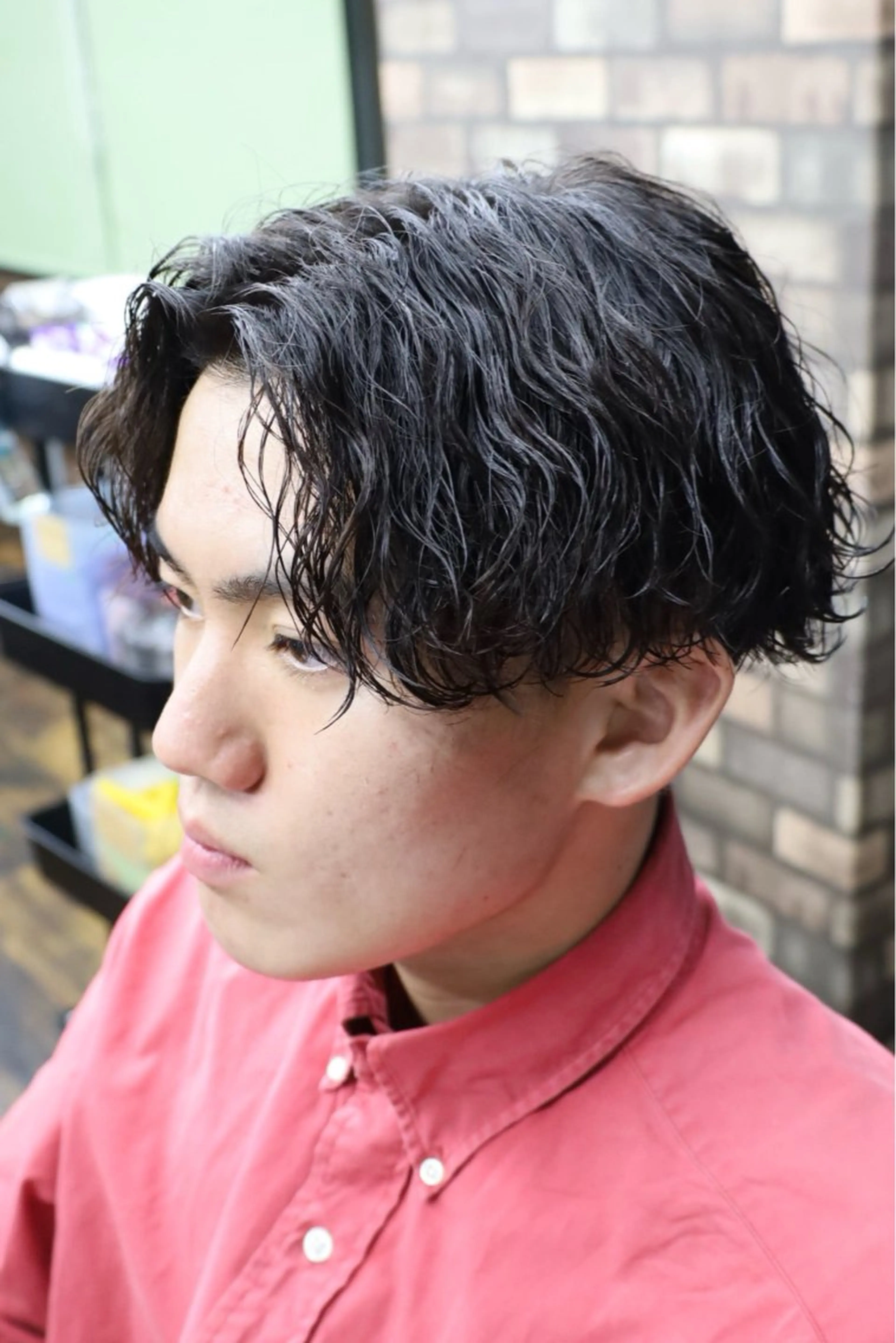 ミディアム パーマ カット パーマ Maison所属・メンズ特化 浜本志厳のヘアスタイル