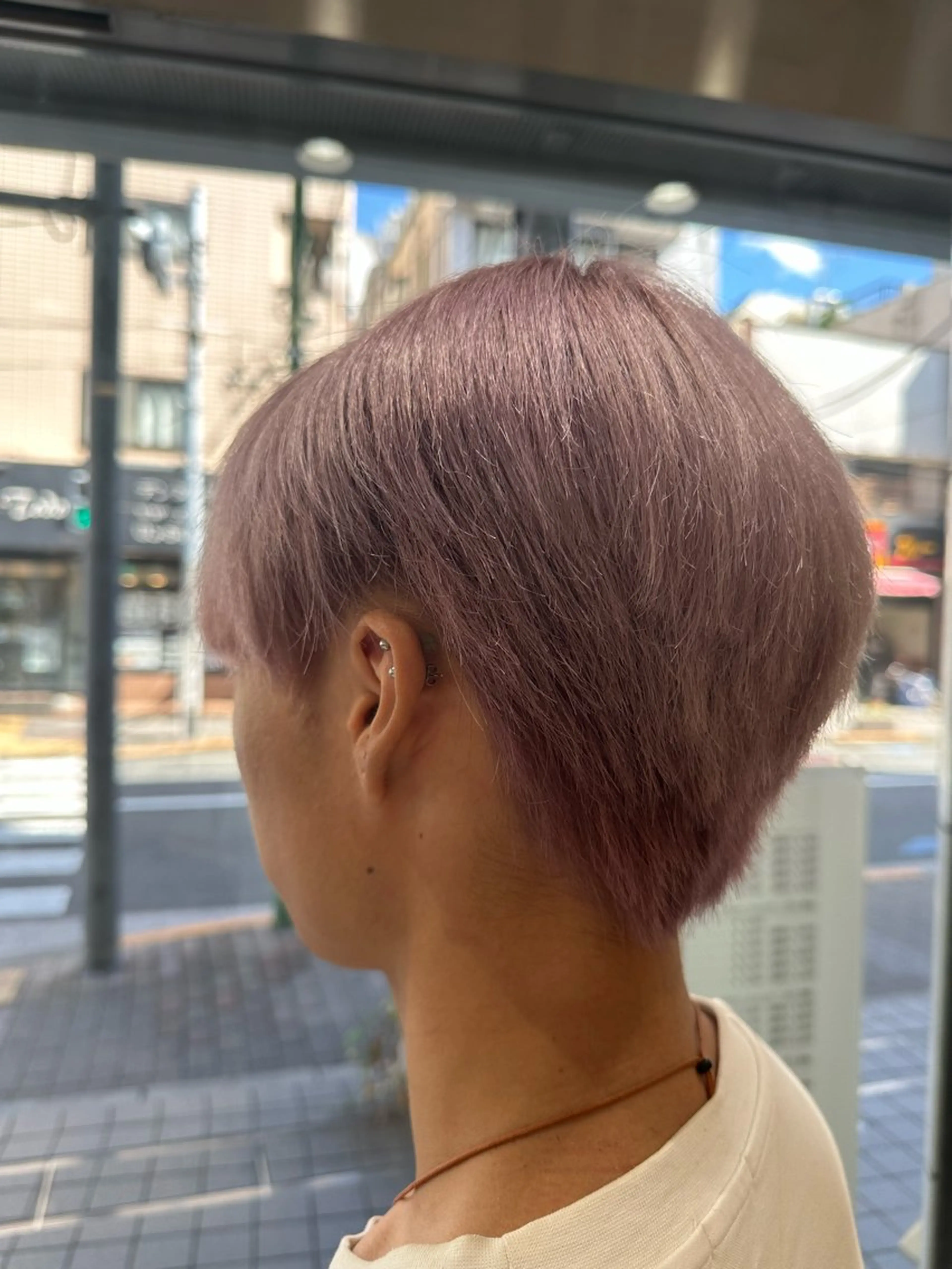 ショート カラー メンズ ピンクカラー 勝見 美春のヘアスタイル