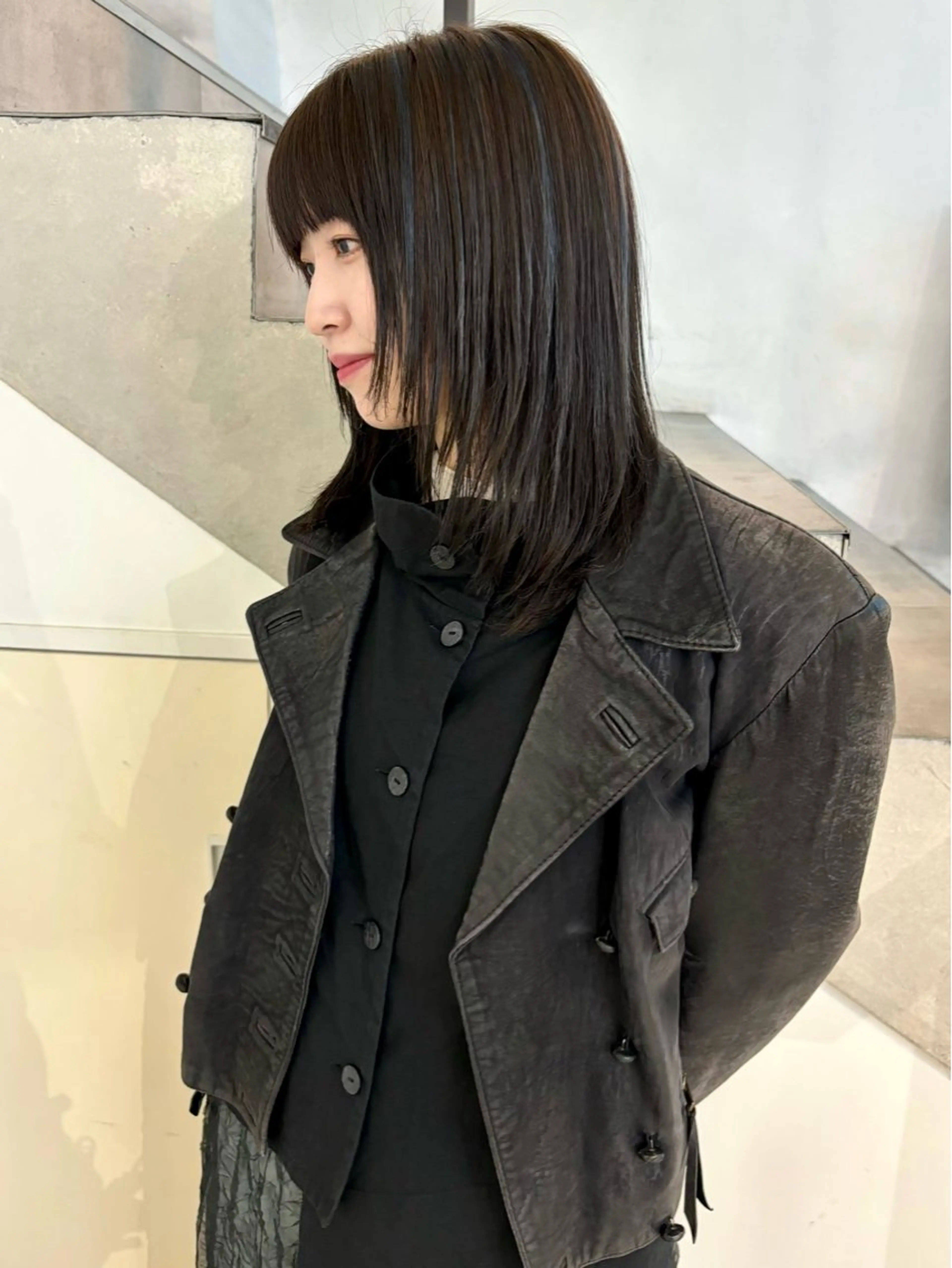 セミロング カラー ハイライトカラー ハイライト カット ヘアカラー Kureha/ネイル レイヤー/酸性縮毛のヘアスタイル