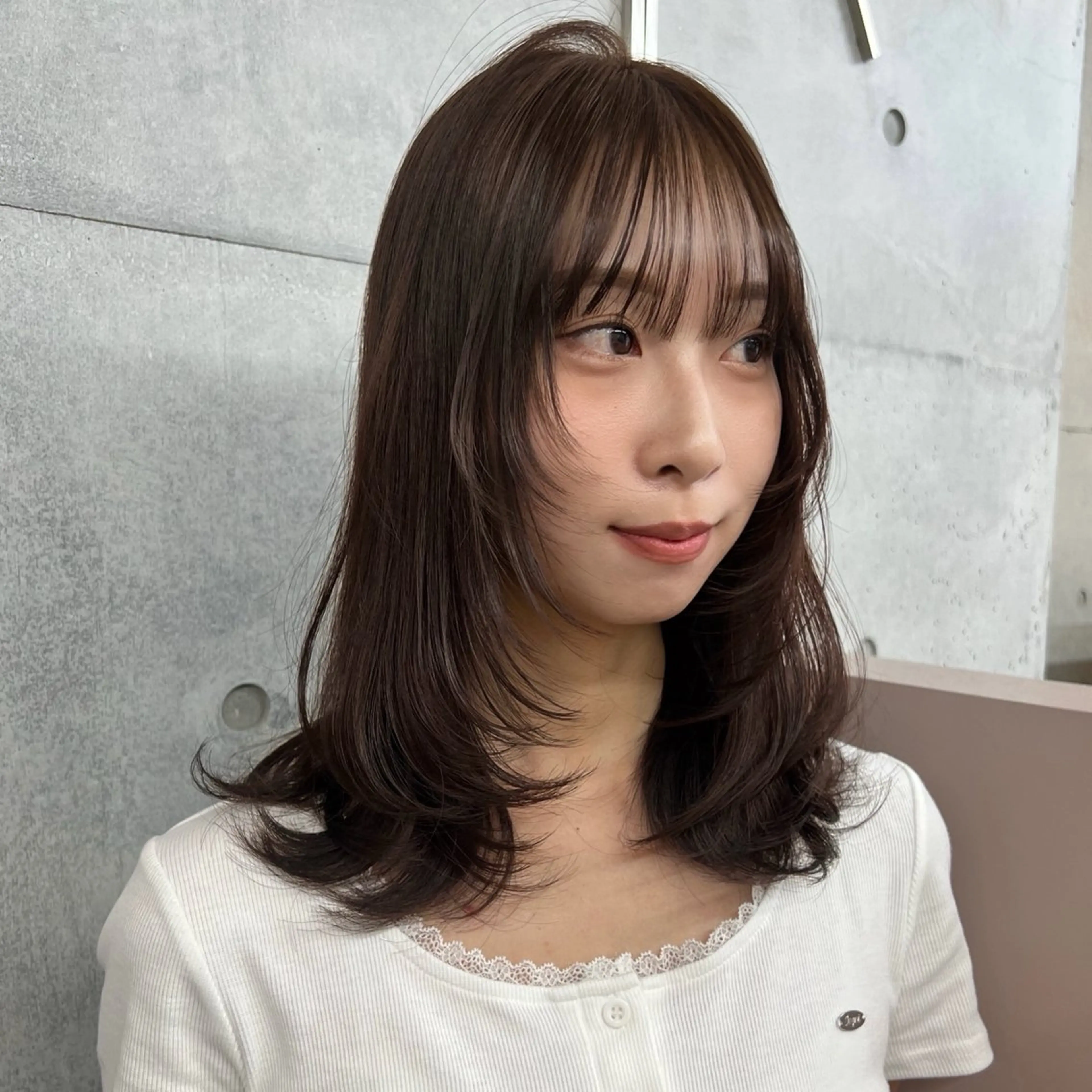 セミロング レイヤーカット カット ヘアカラー トリートメント カコ♡ ボブ ヘアアレンジのヘアスタイル
