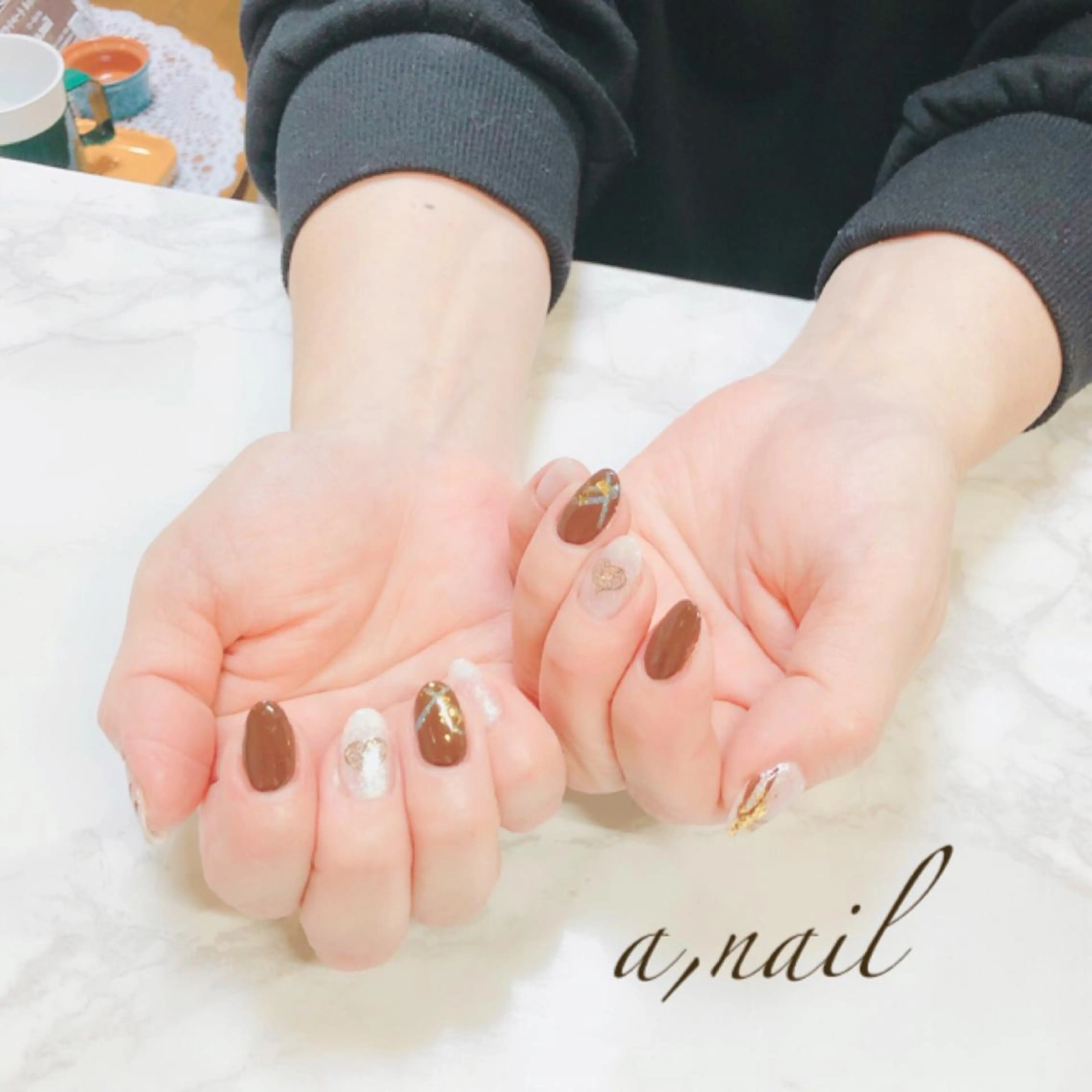 ネイル フットネイル ジェルネイル グラデーション ハート ラメ(グリッター) ハンドネイル ネイルサロン エーネイルのネイルデザイン