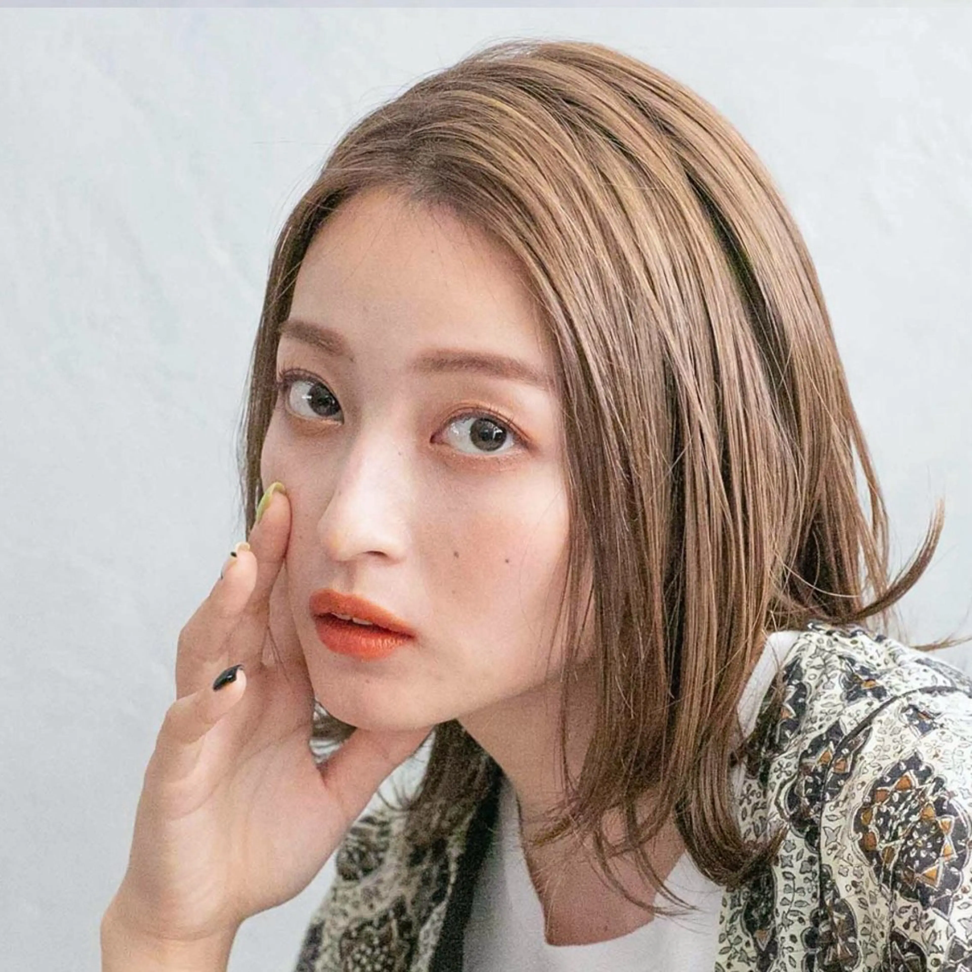 ミディアム カラー かさい しゅりのヘアスタイル