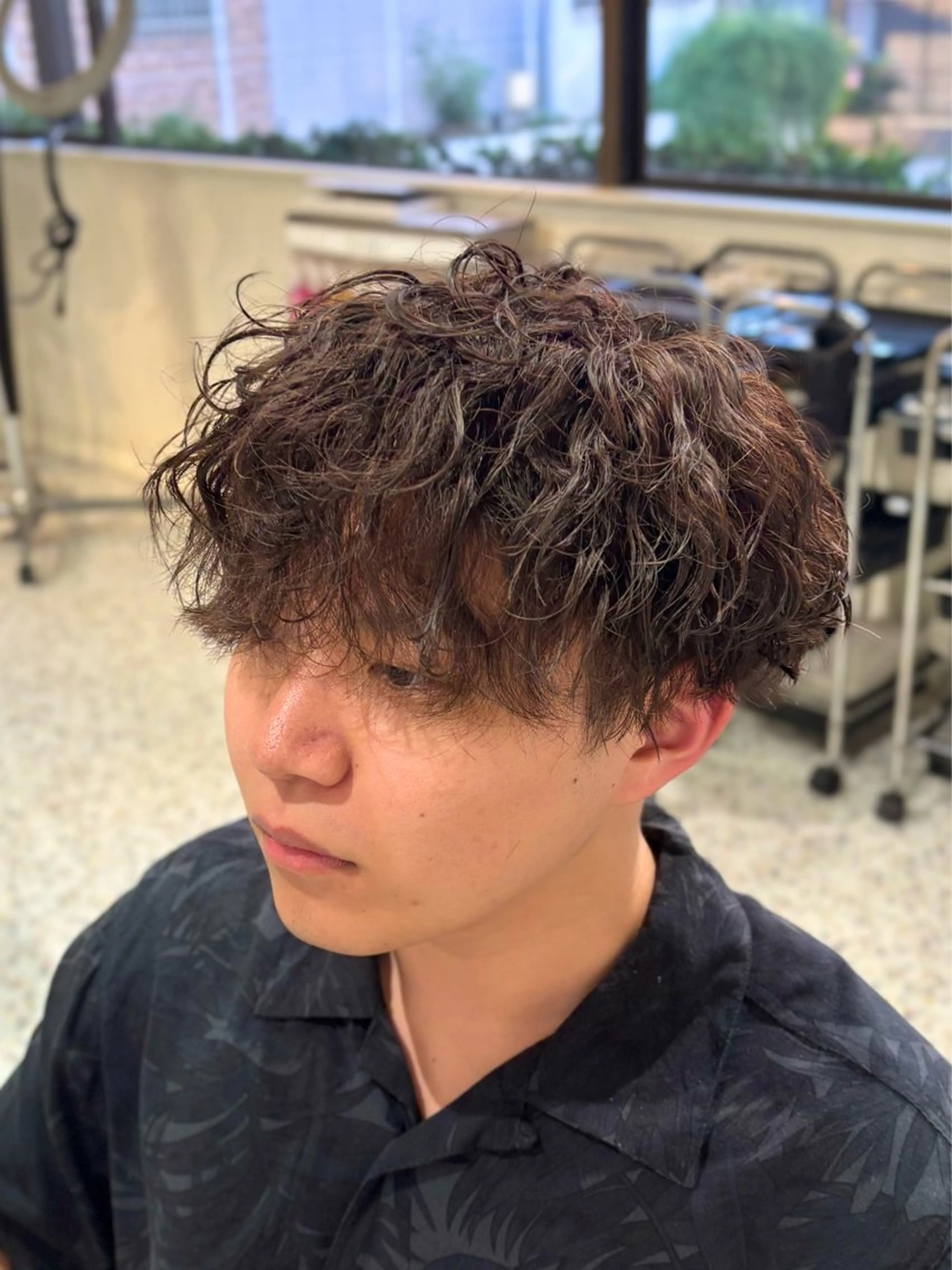 パーマ メンズ メンズパーマ 波巻きパーマ カット パーマ トリートメント 関/ニュアンスパーマ メンズカット/千葉駅のヘアスタイル