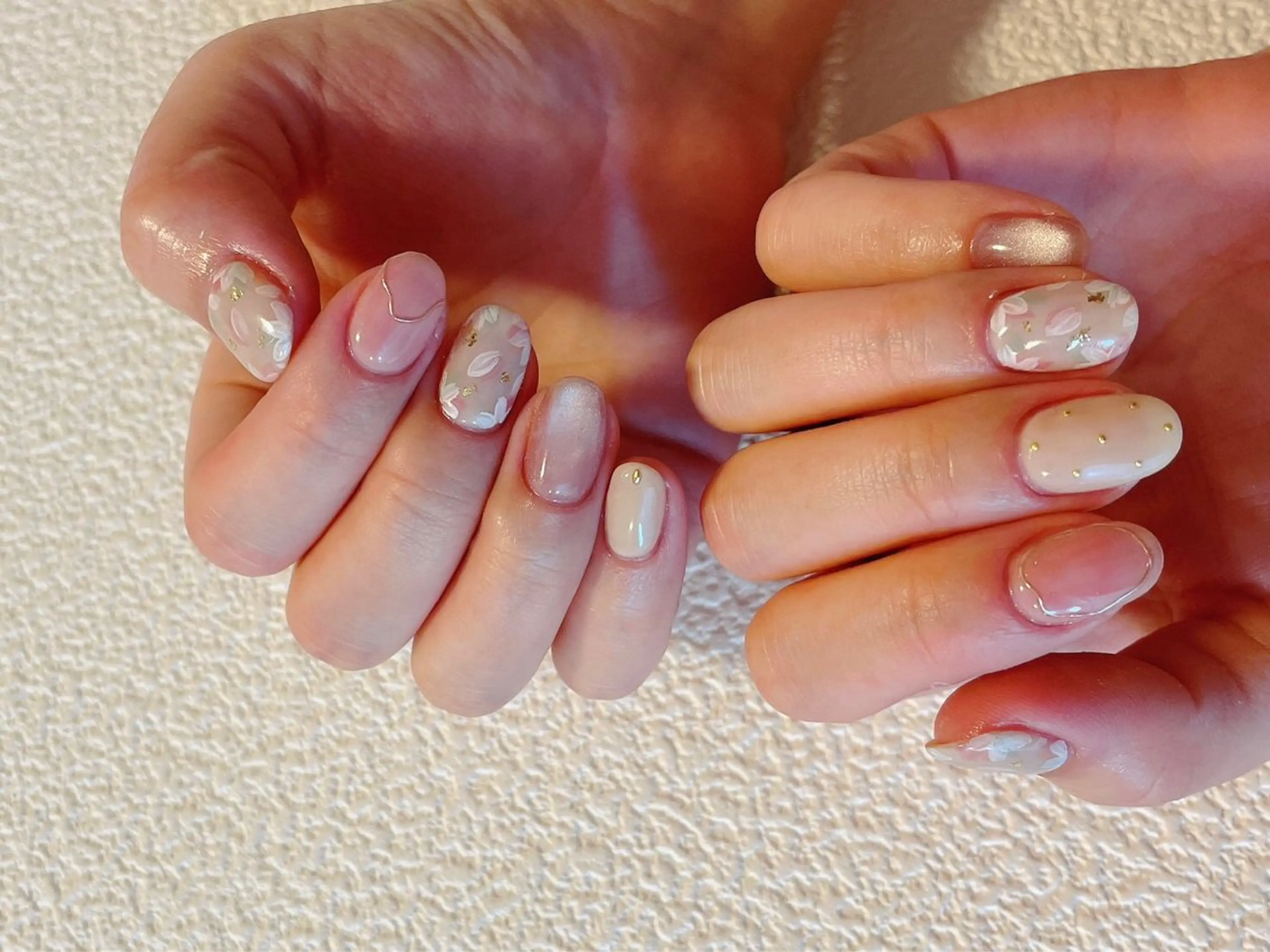 ネイル アートネイル オーロラネイル 桜ネイル フットネイル フレンチネイル ハンドネイル kiki nail 二子玉川のネイルデザイン