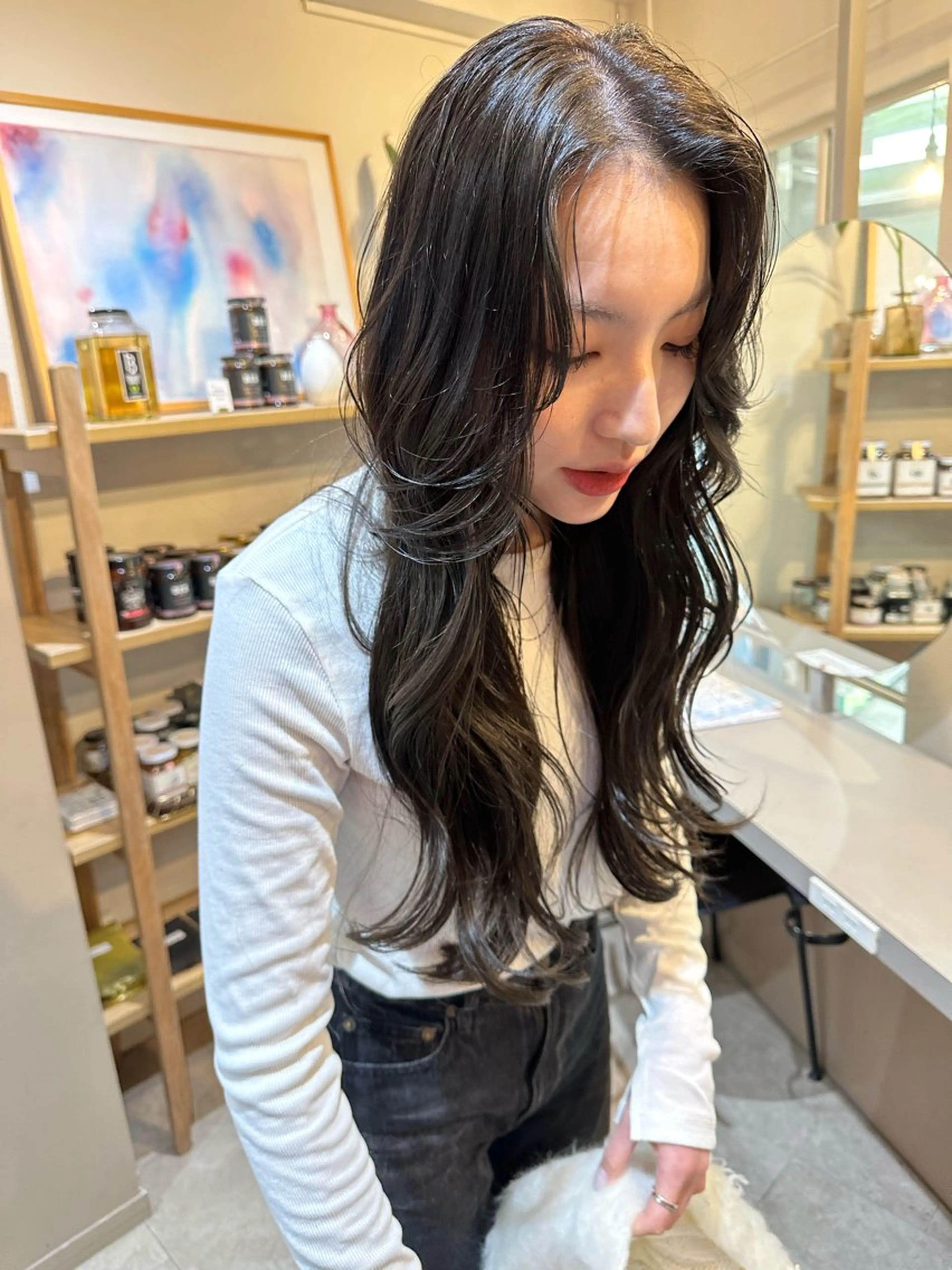 ロング 似合わせカット カット ヘアカラー トリートメント Ran /レイヤー /ベージュ/髪質改善のヘアスタイル