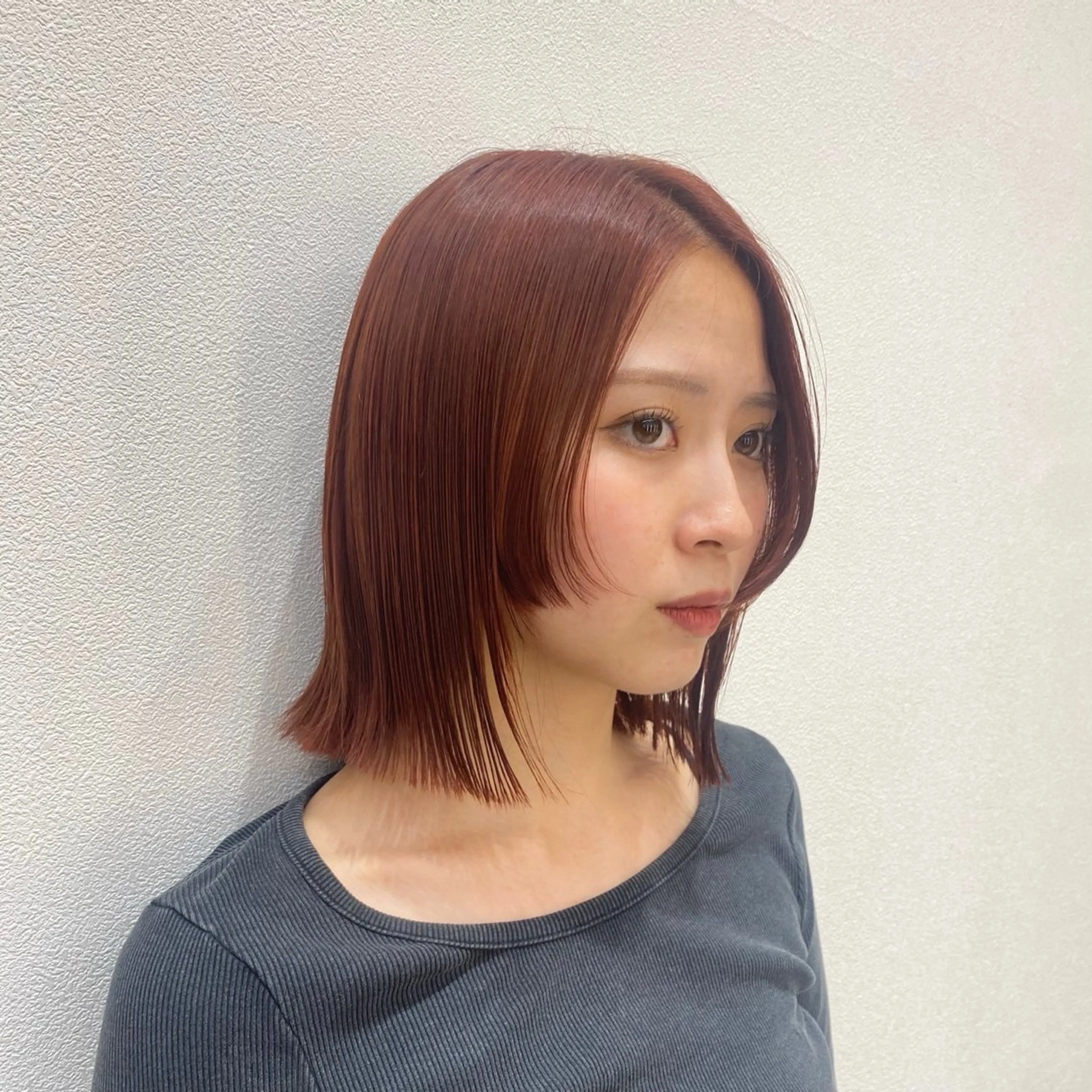 セミロング ヘアカラー トリートメント asumi:ブリーチ /カラー/アレンジのヘアスタイル