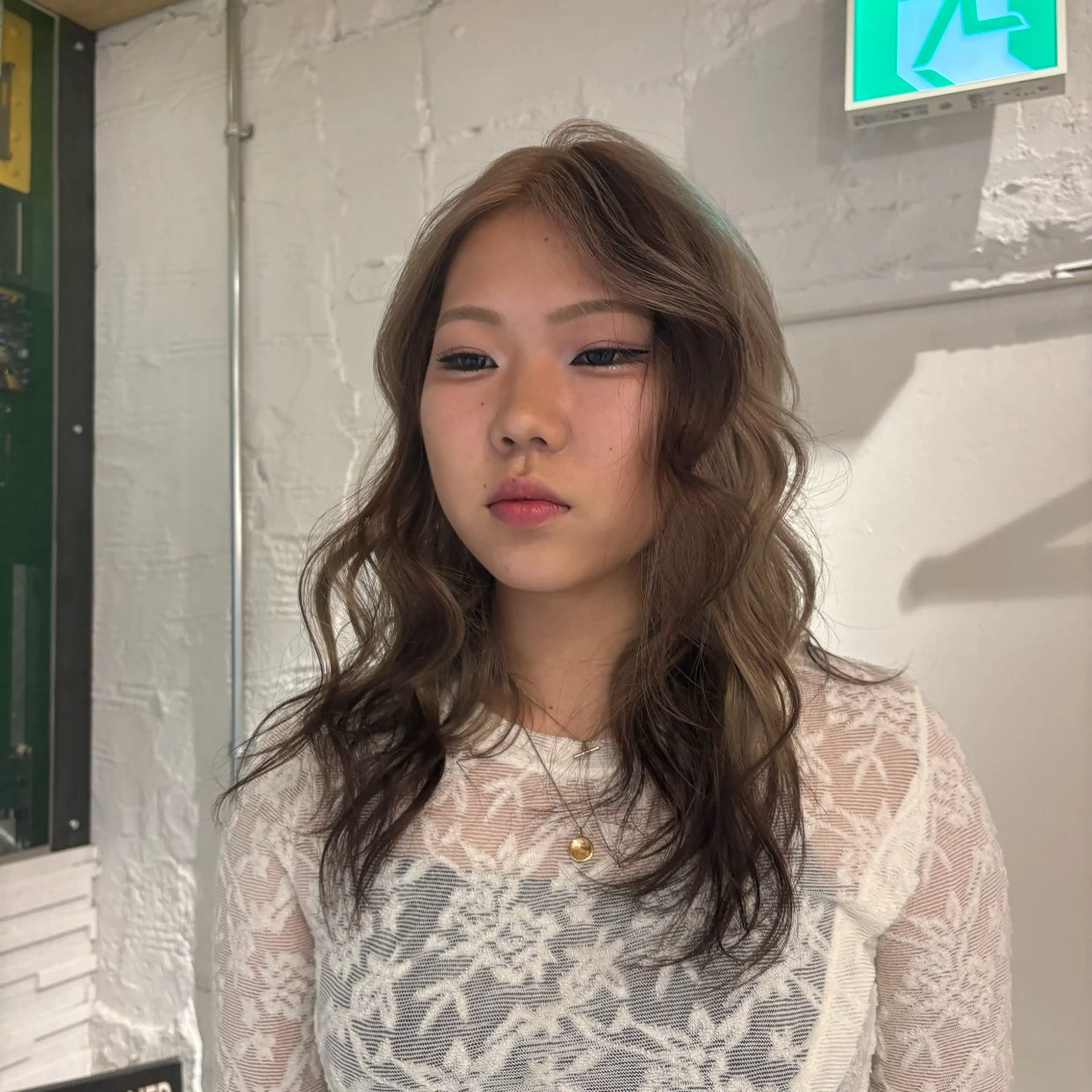 ロング カラー ヘアカラー トリートメント nameless miichiのヘアスタイル