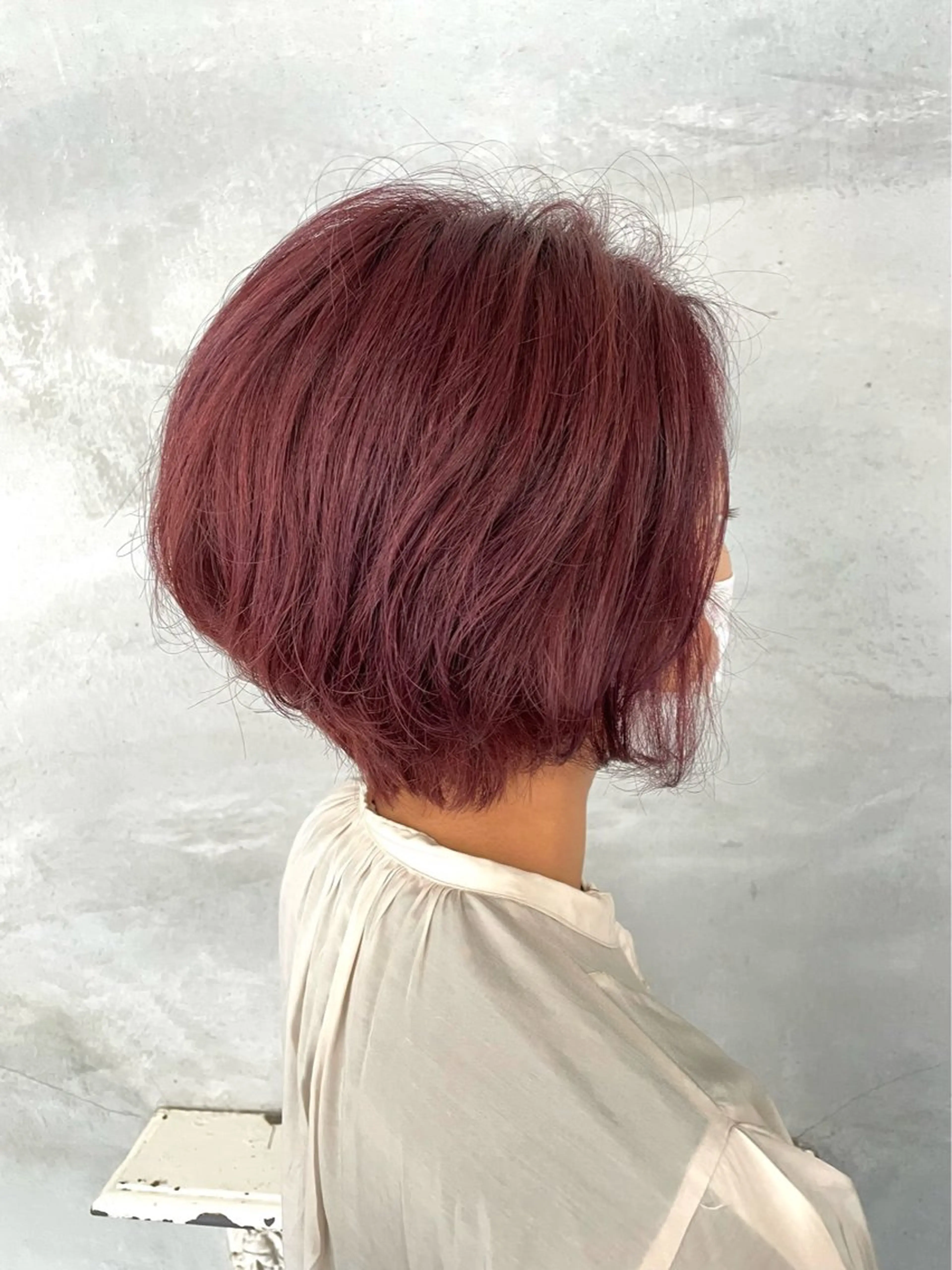 ショート カラー ショートボブ ブラウンカラー ダブルカラー ピンクカラー ピンクブラウン ヘアカラー トリートメント 暖色/ピンクブラウン 🌷岡田真季のヘアスタイル