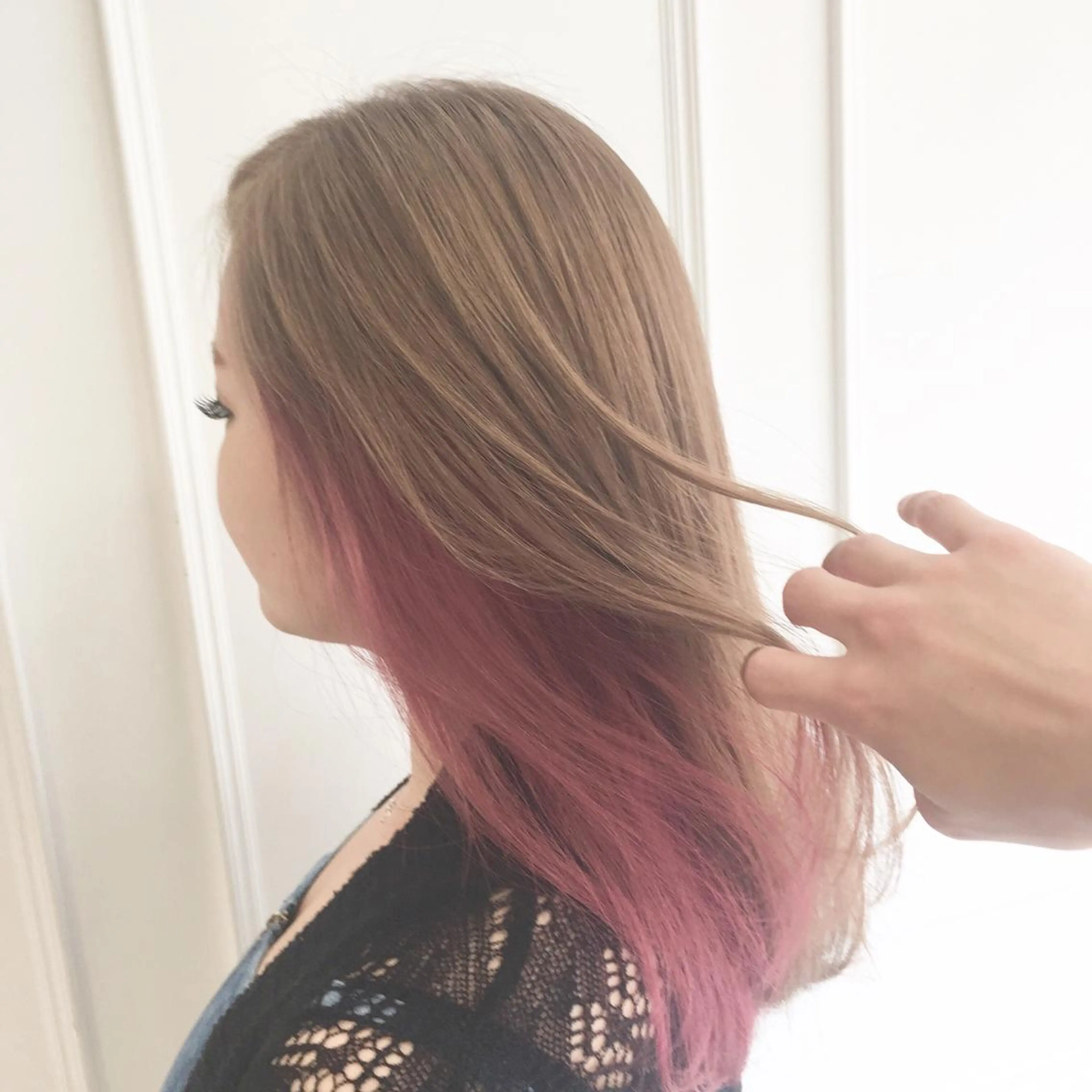 ロング カラー パーマ ヘアアレンジ ◆感動口コミ/最小顔 理論カット◆森口 峻のヘアスタイル