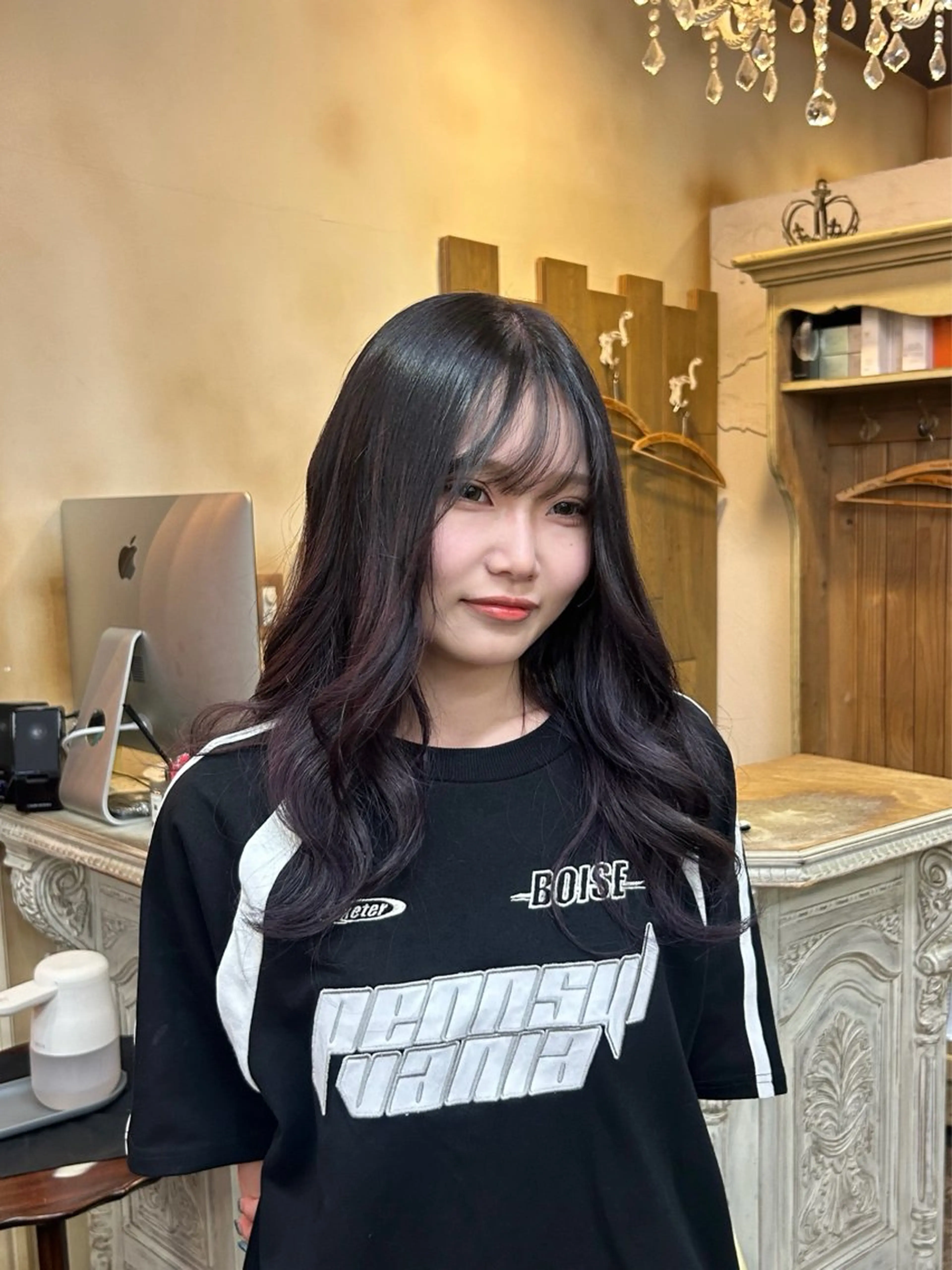 ロング カラー ヘアカラー トリートメント abilita MIYUのヘアスタイル