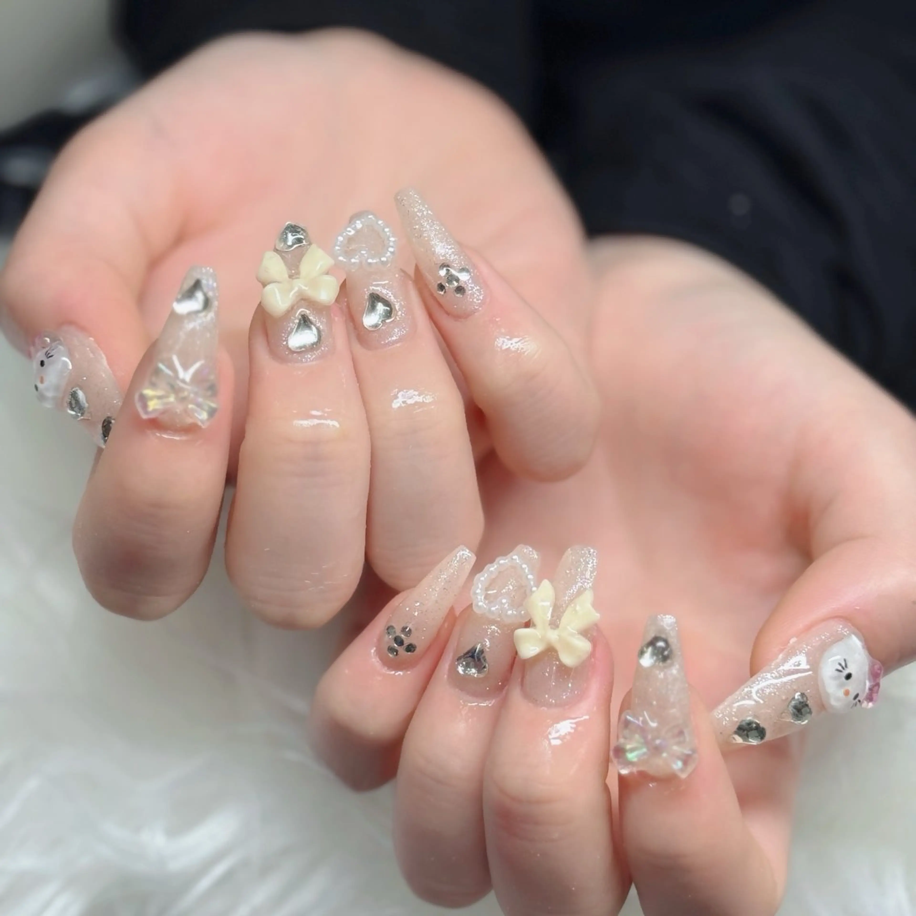 ネイル フットネイル フレンチネイル グラデーション 韓国ネイル ロングネイル ハンドネイル Hani Nail Salonのネイルデザイン