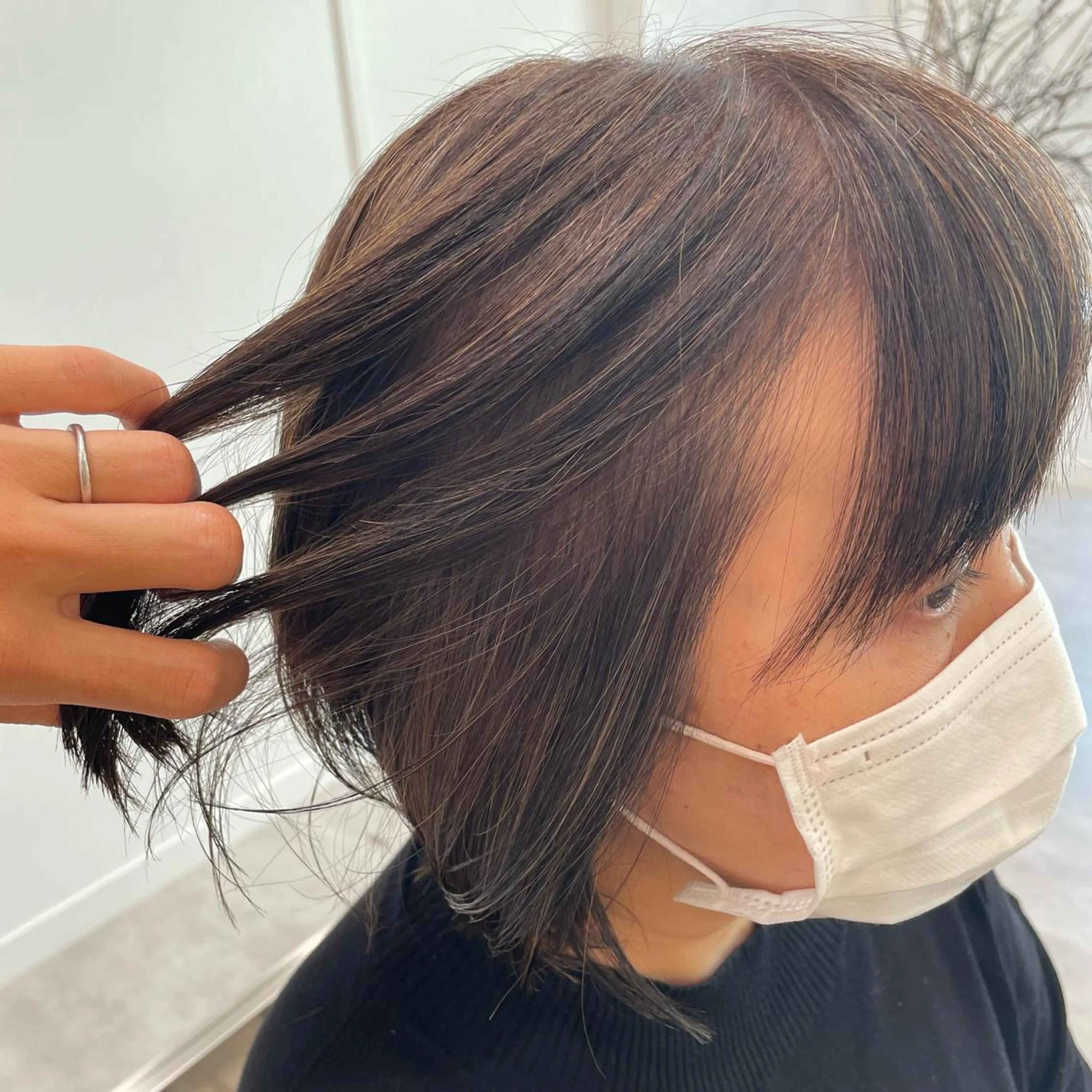 脱白髪染めハイライトカラー　　　　　　　　　　　　　　　　　　　プレミアムコースの写真
