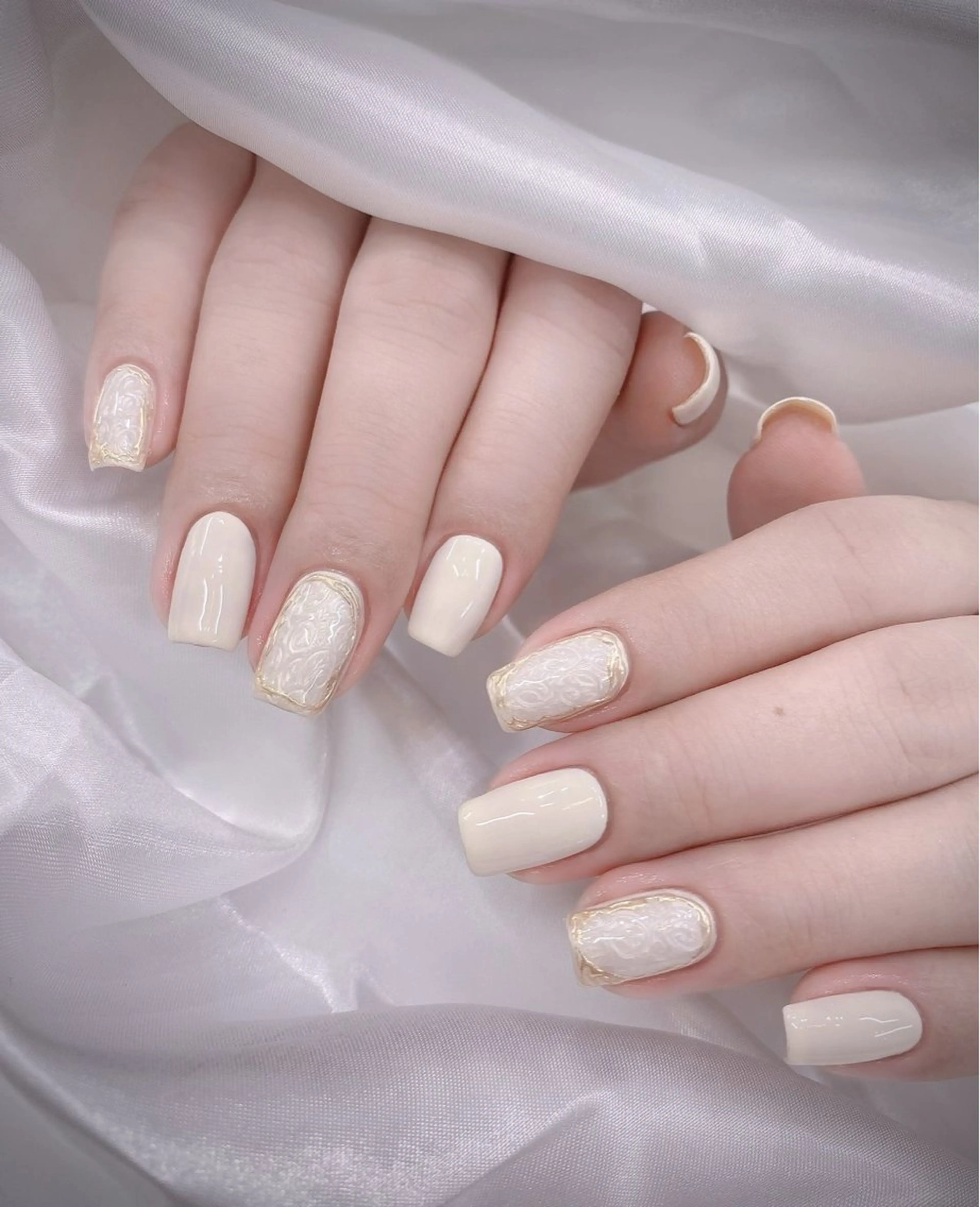 ネイル 長さ出し フレンチネイル グラデーション 卒業式 マグネットネイル MIHANA NAILのネイルデザイン
