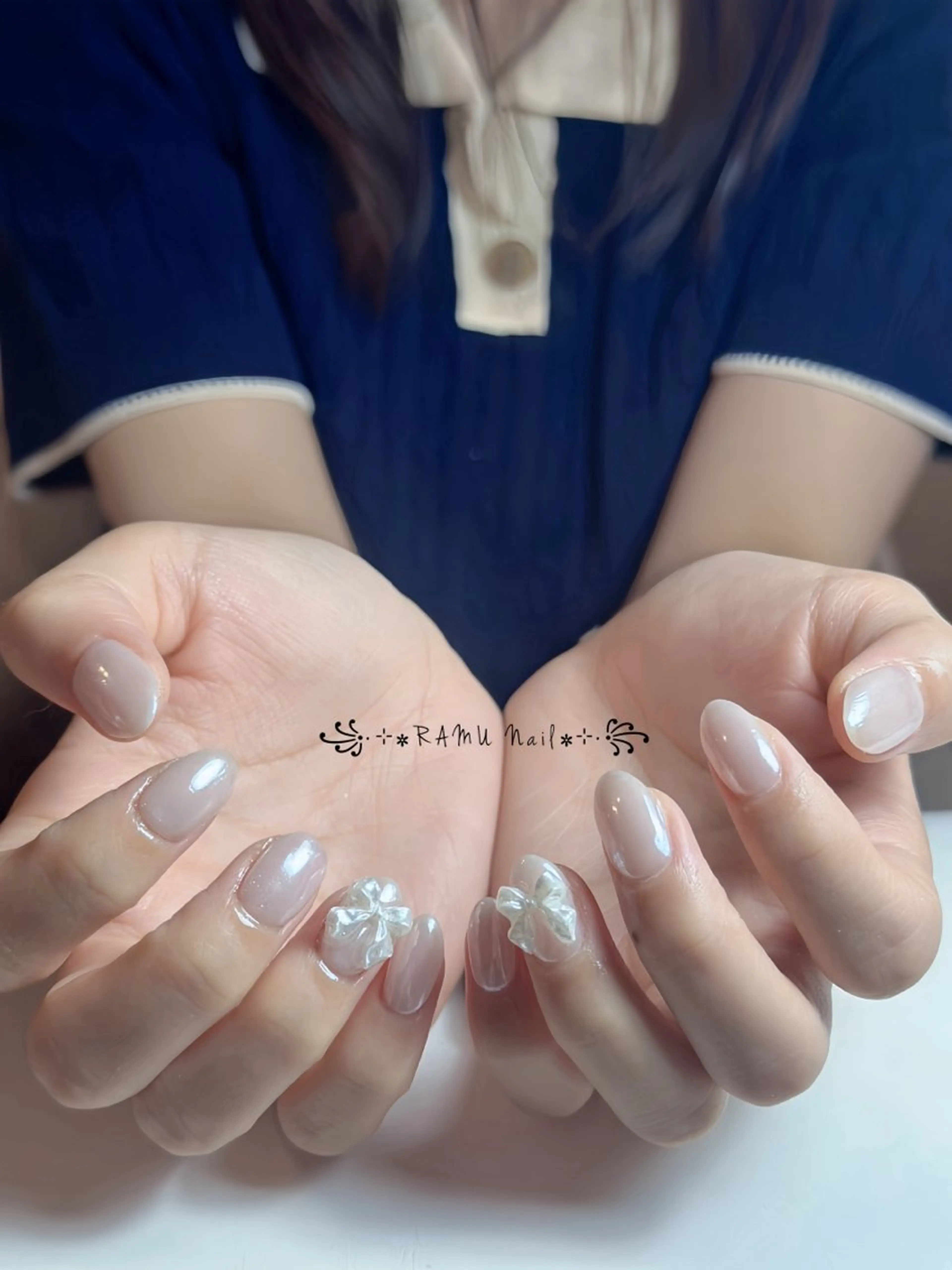 ネイル チークネイル フレンチネイル グラデーション キラキラネイル 韓国ネイル ハンドネイル RAMU Nail 池 袋 店所属・RAMU_Nail 池袋店のネイルデザイン