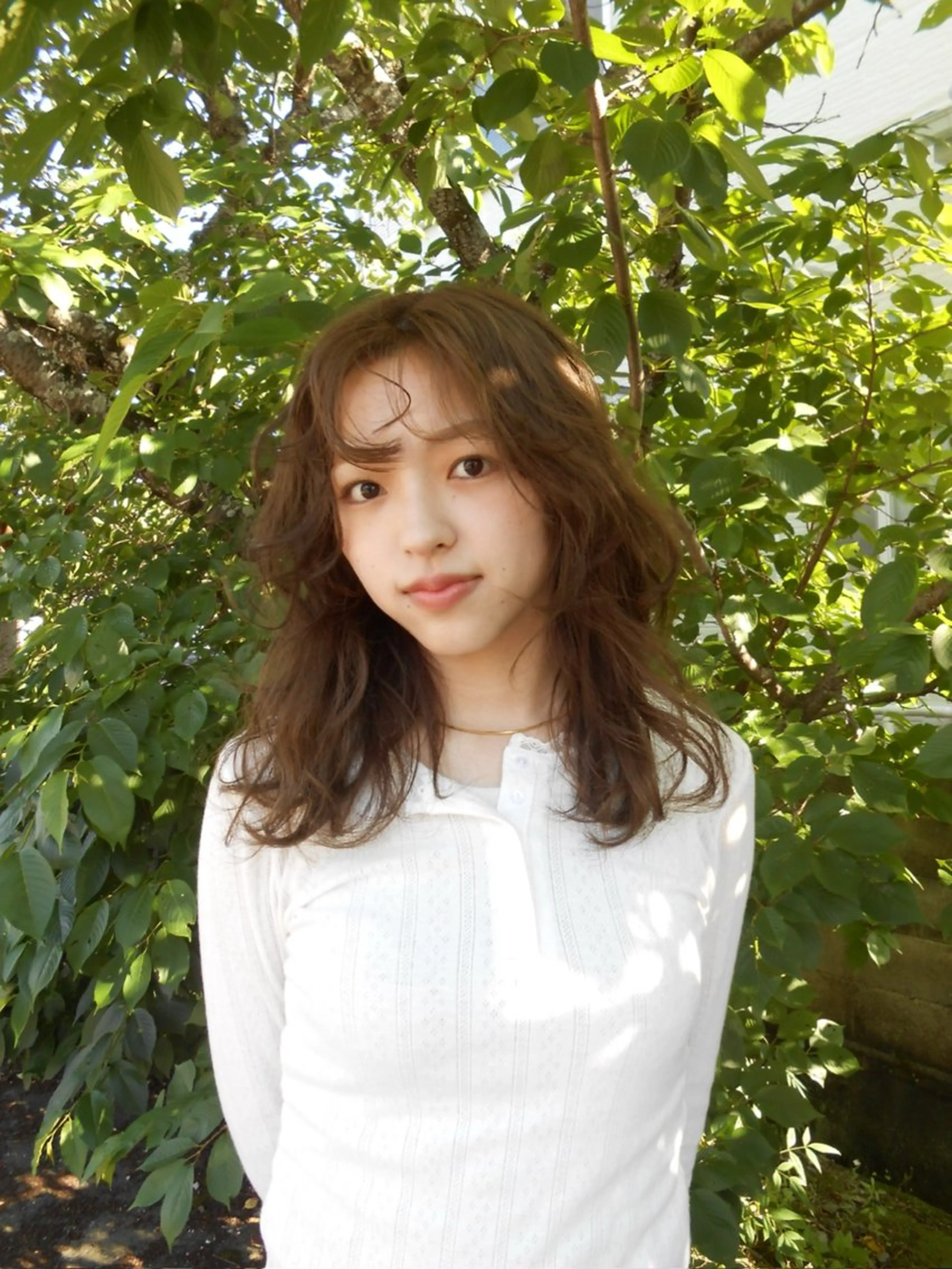 セミロング パーマ 安藤 ましろのヘアスタイル