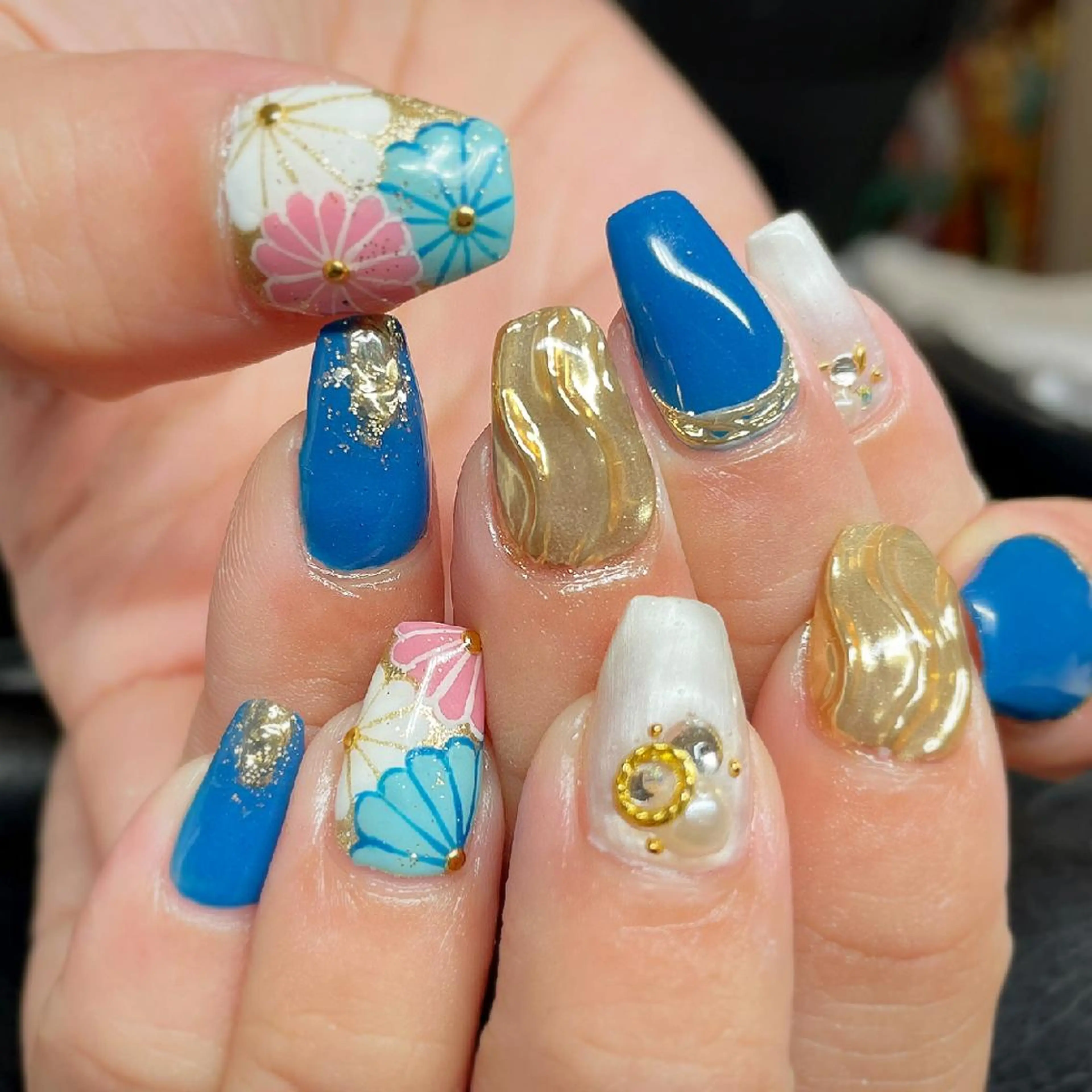 ネイル 成人式 ハンドネイル フットネイル AQUA NAIL所属・AQUA NAILのネイルデザイン