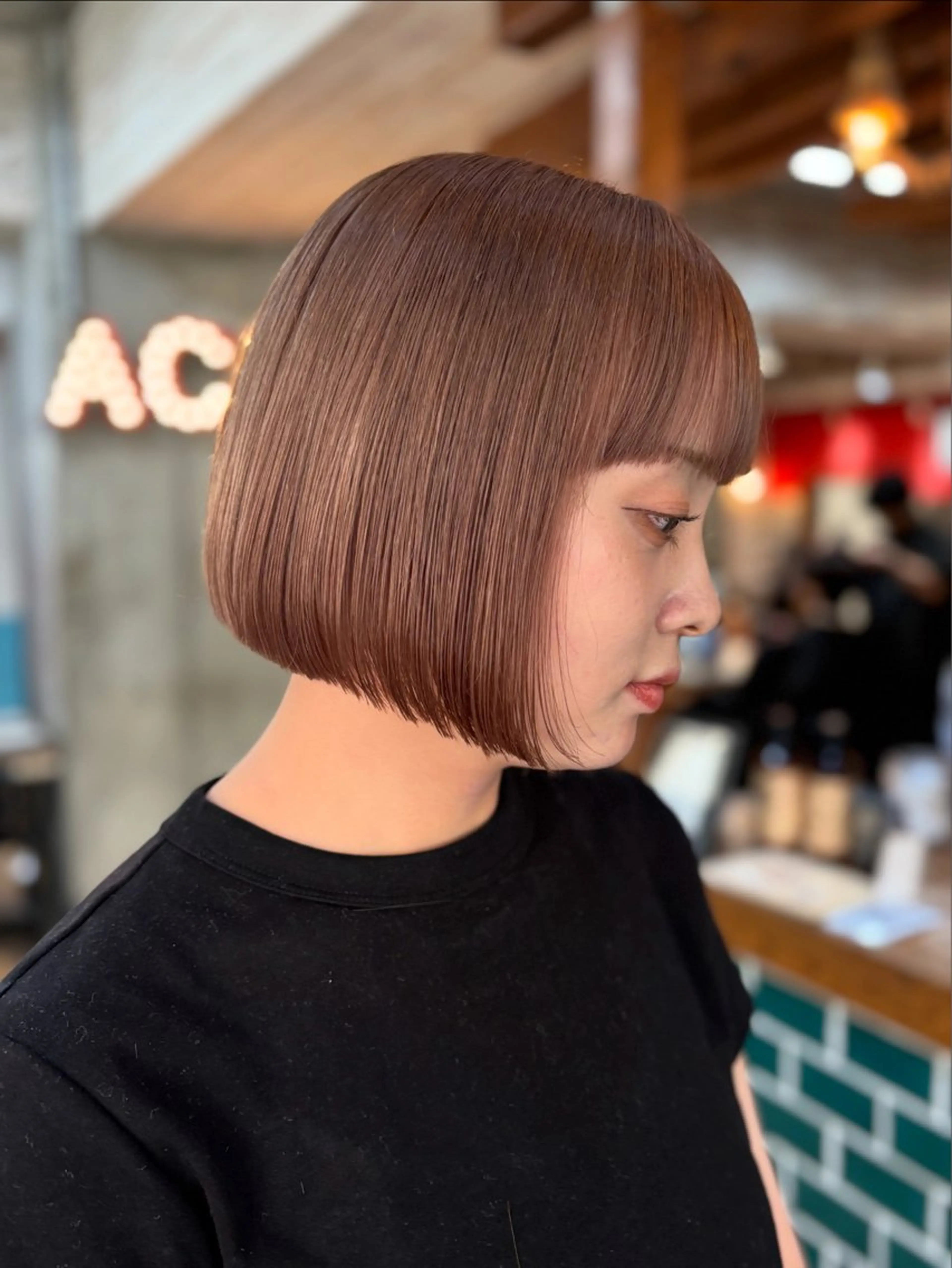 ミディアム カット ヘアカラー ♥️ボブ/ブリーチ なしカラー/mahoのヘアスタイル