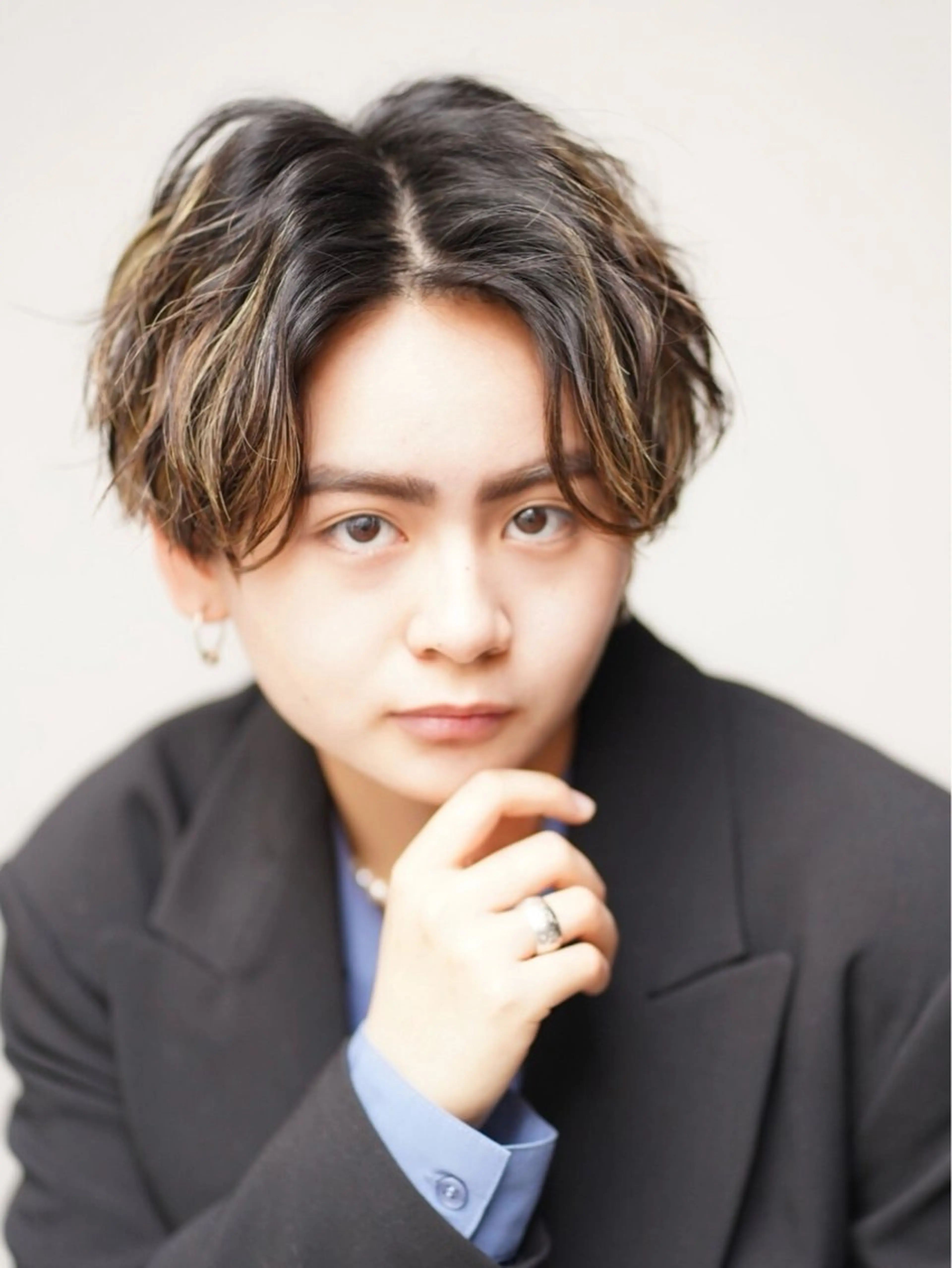 ミディアム カラー パーマ メンズ カット ヘアカラー パーマ トリートメント ヘアセット ショートヘア🔥メン ズ特化パーマ/そめやのヘアスタイル