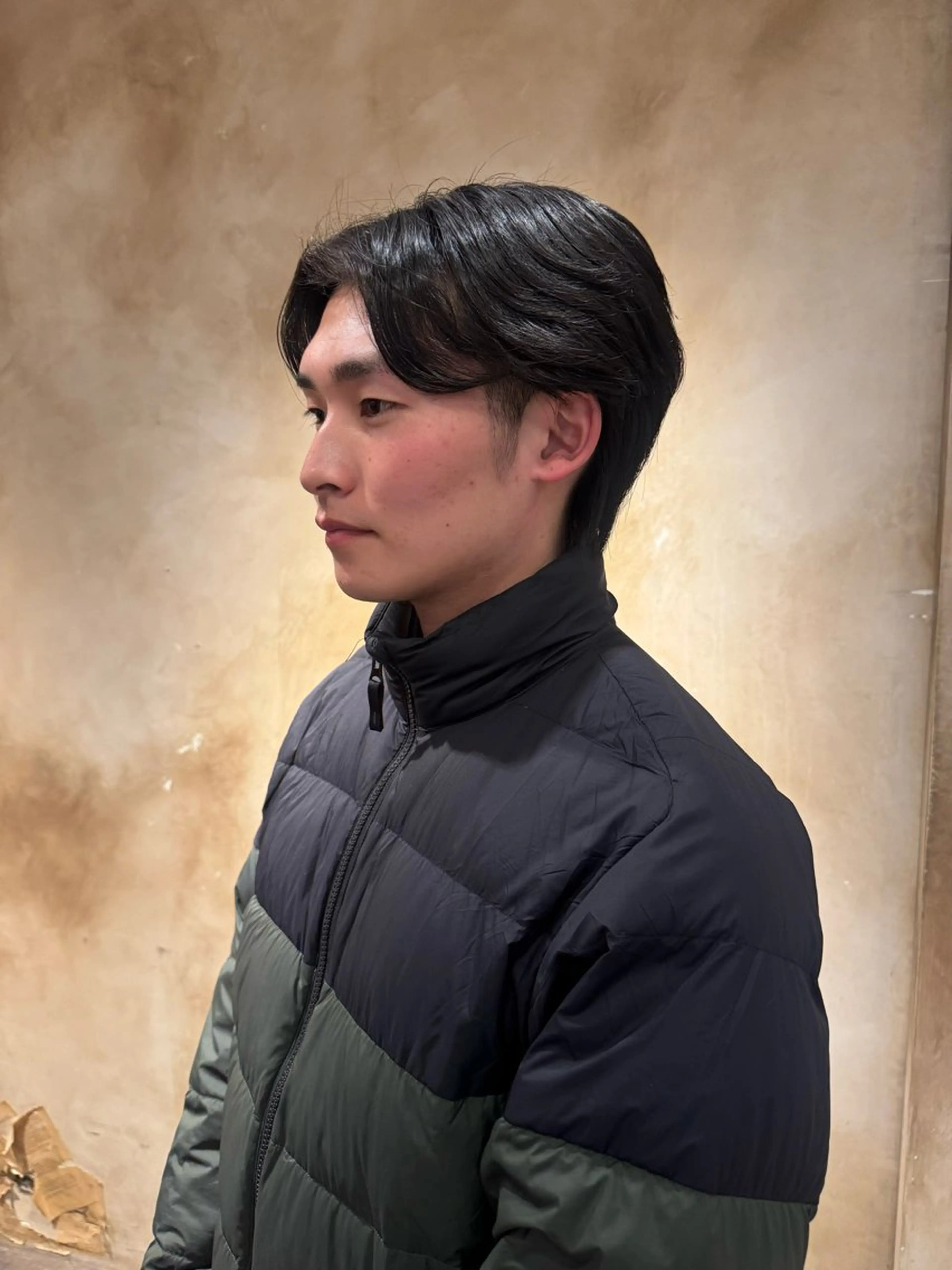 パーマ メンズ センターパート ニュアンスパーマ カット パーマ lot Karen / 心斎橋のヘアスタイル