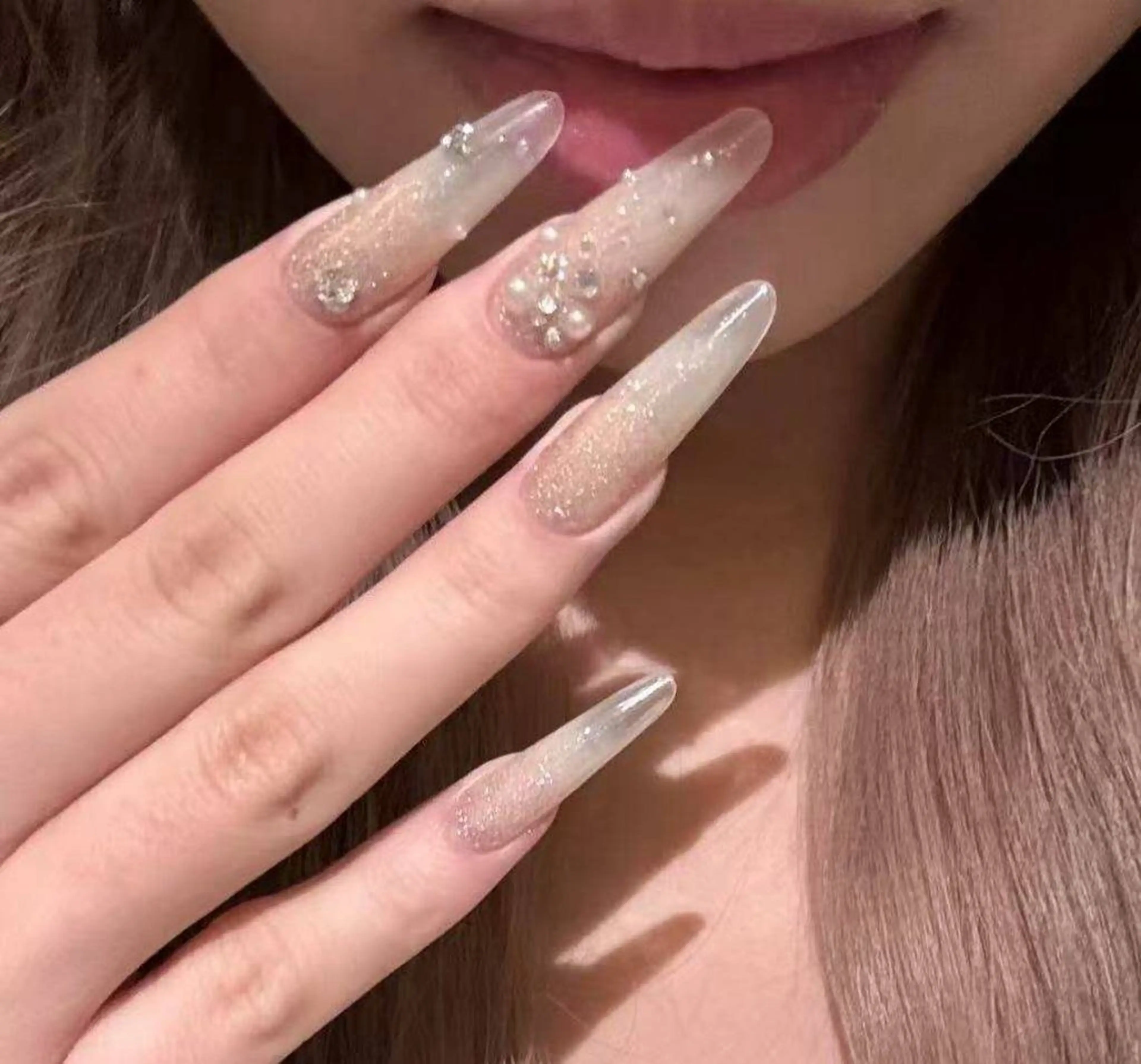 ネイル オーロラネイル フラワーネイル フットネイル フレンチネイル ジェルネイル ハンドネイル BabyYouMi nailのネイルデザイン