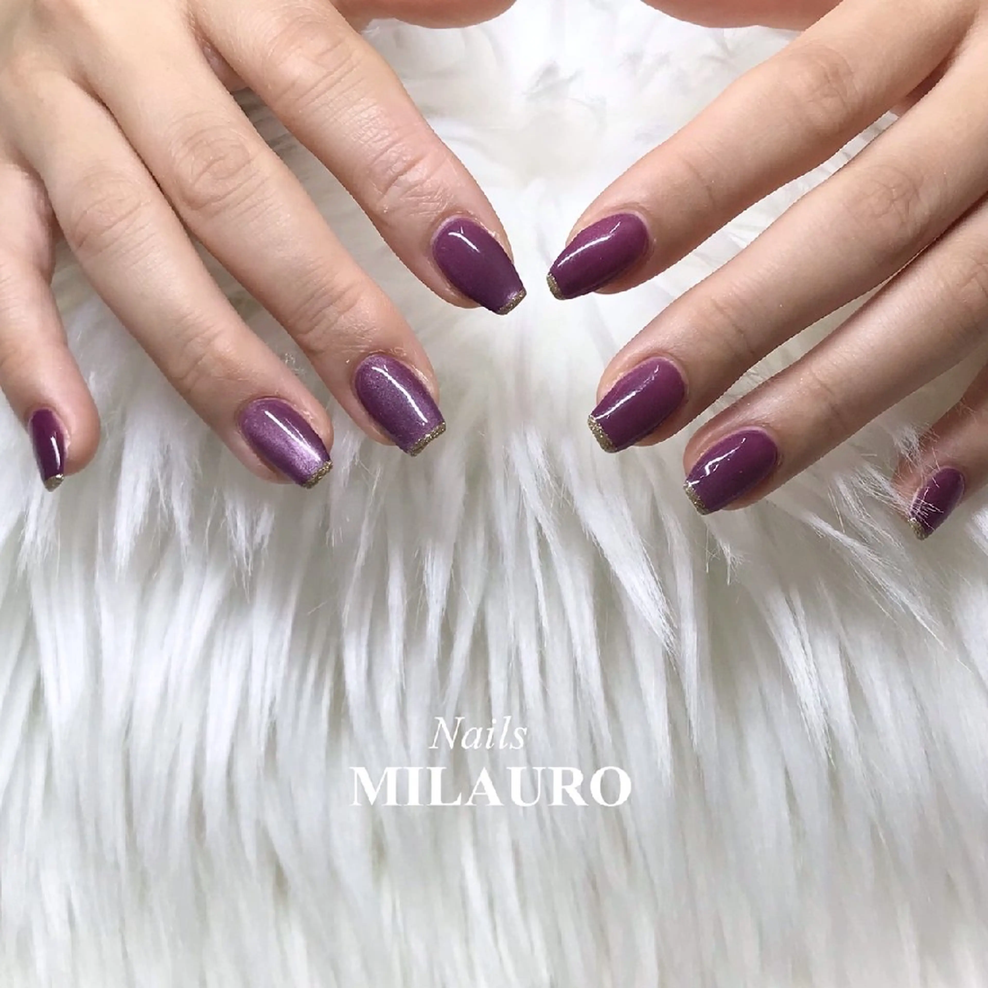 ネイル フレンチネイル ジェルネイル ハンドネイル Nails MILAURO所属・MIYUKI /大人シンプルネイルのネイルデザイン