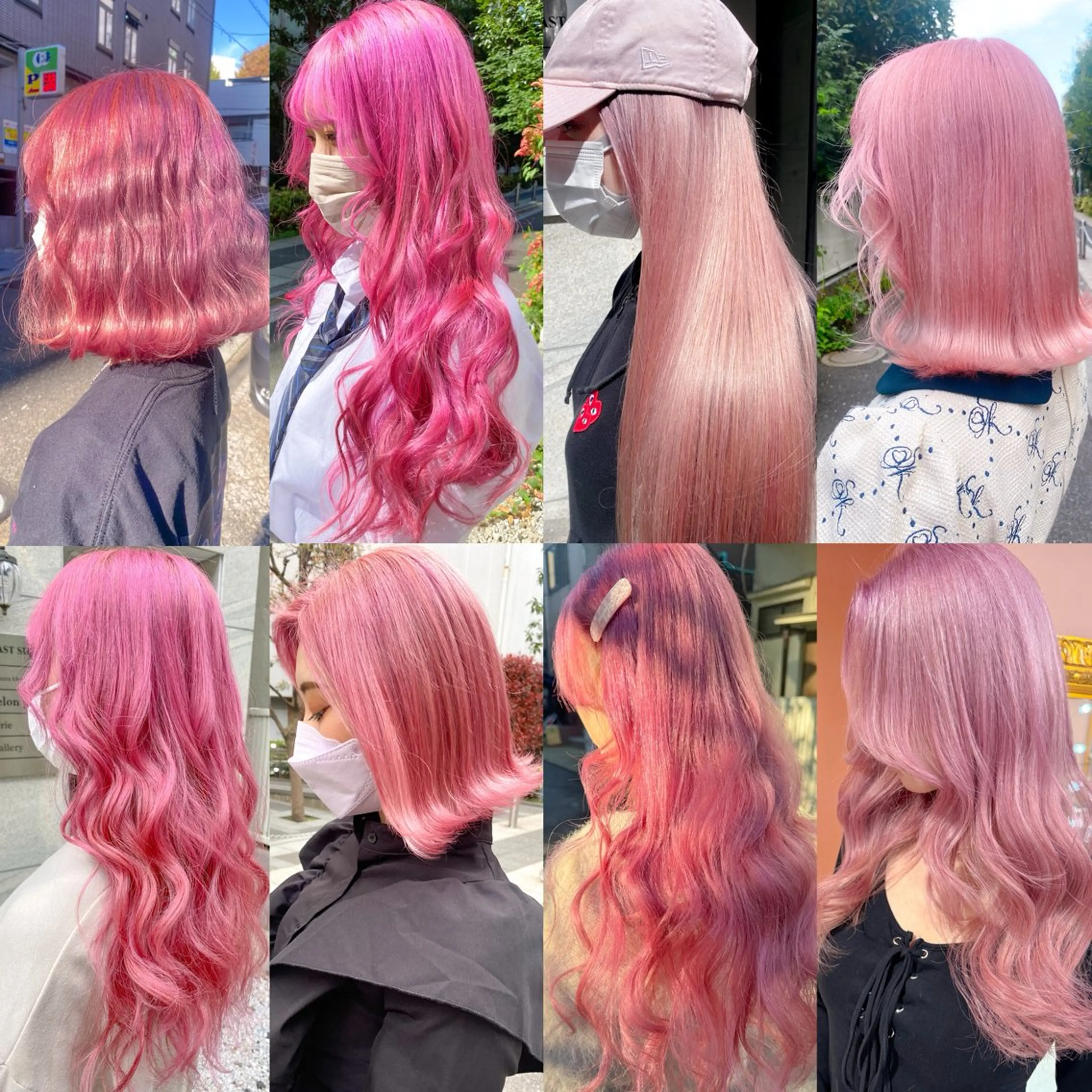 ロング カラー ブラウンカラー カシス ハイトーンカラー 韓国風カラー オレンジ ヘアカラー Chérie所属・Chérie 渋谷/カラーサロンのヘアスタイル