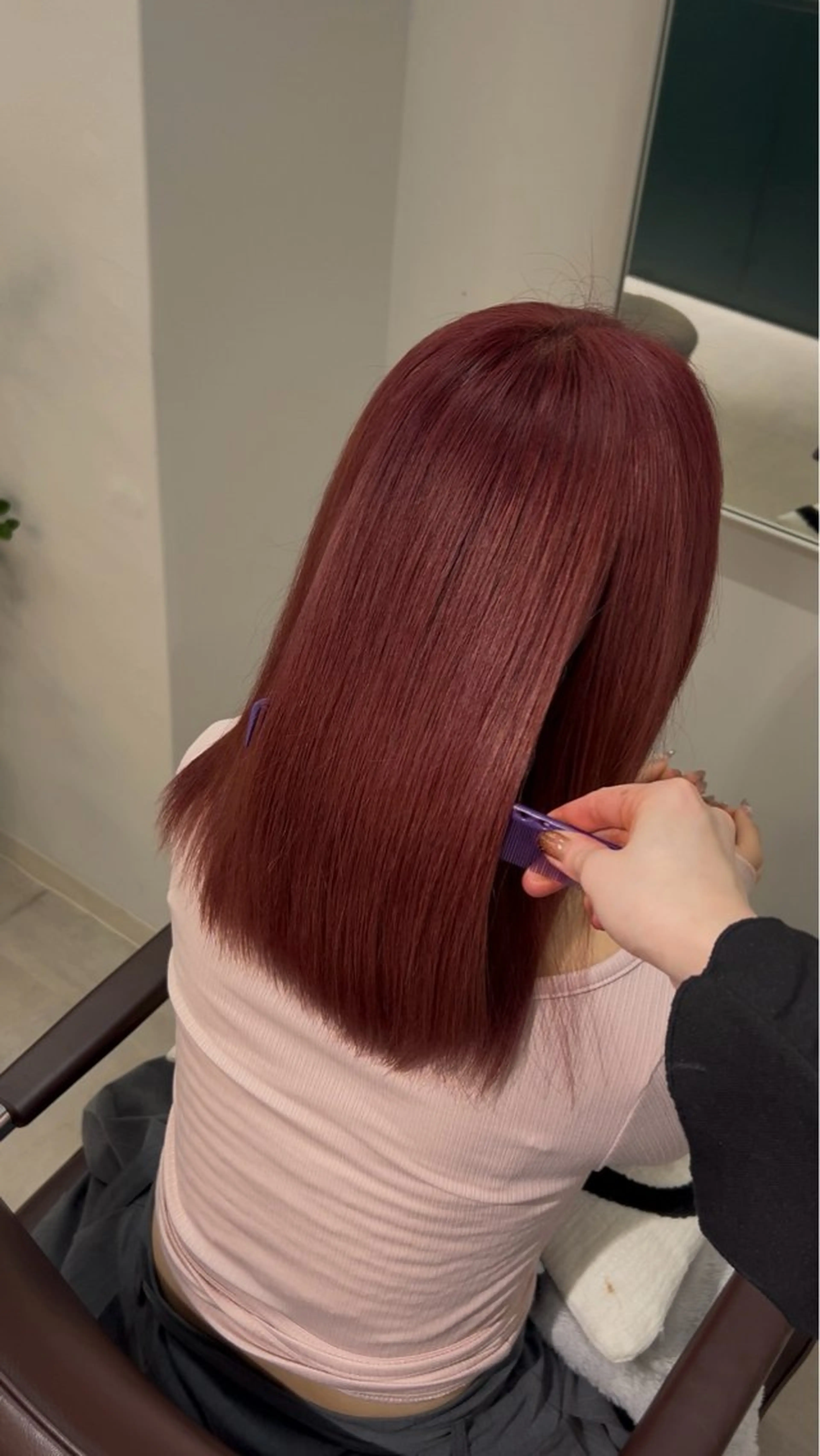 ミディアム カラー パーマ ヘアアレンジ メンズ キッズ 💖渋谷髪質改善/ 透明感カラー💖のヘアスタイル