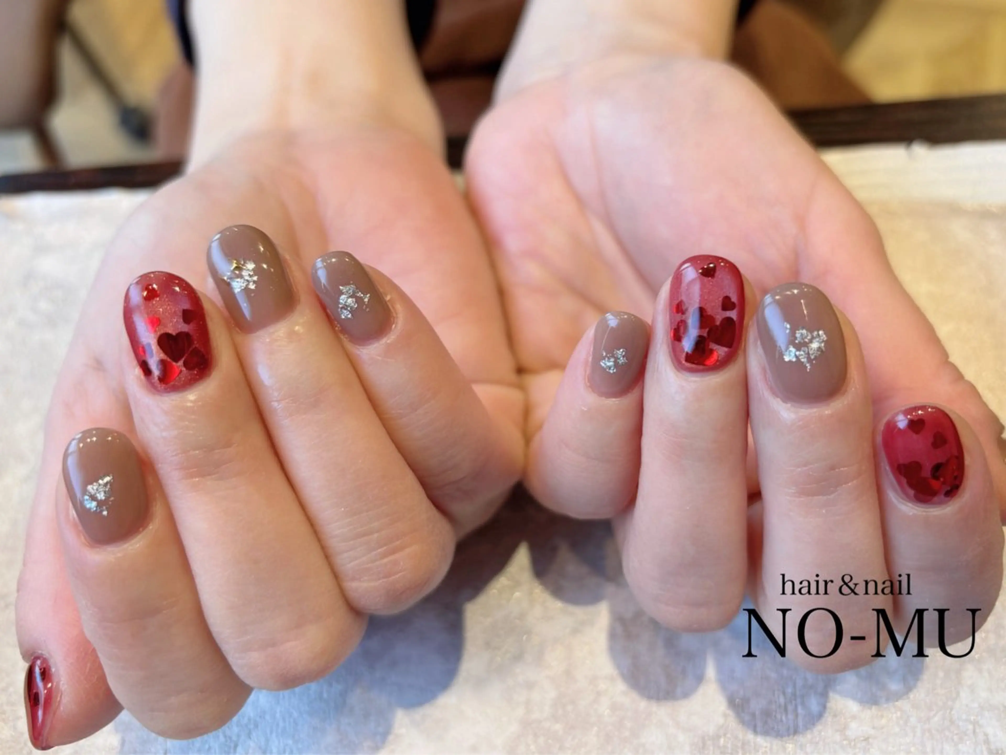 ネイル バレンタイン ハンドネイル hair＆nail NO-MU所属・hair＆nail NO-MUのネイルデザイン