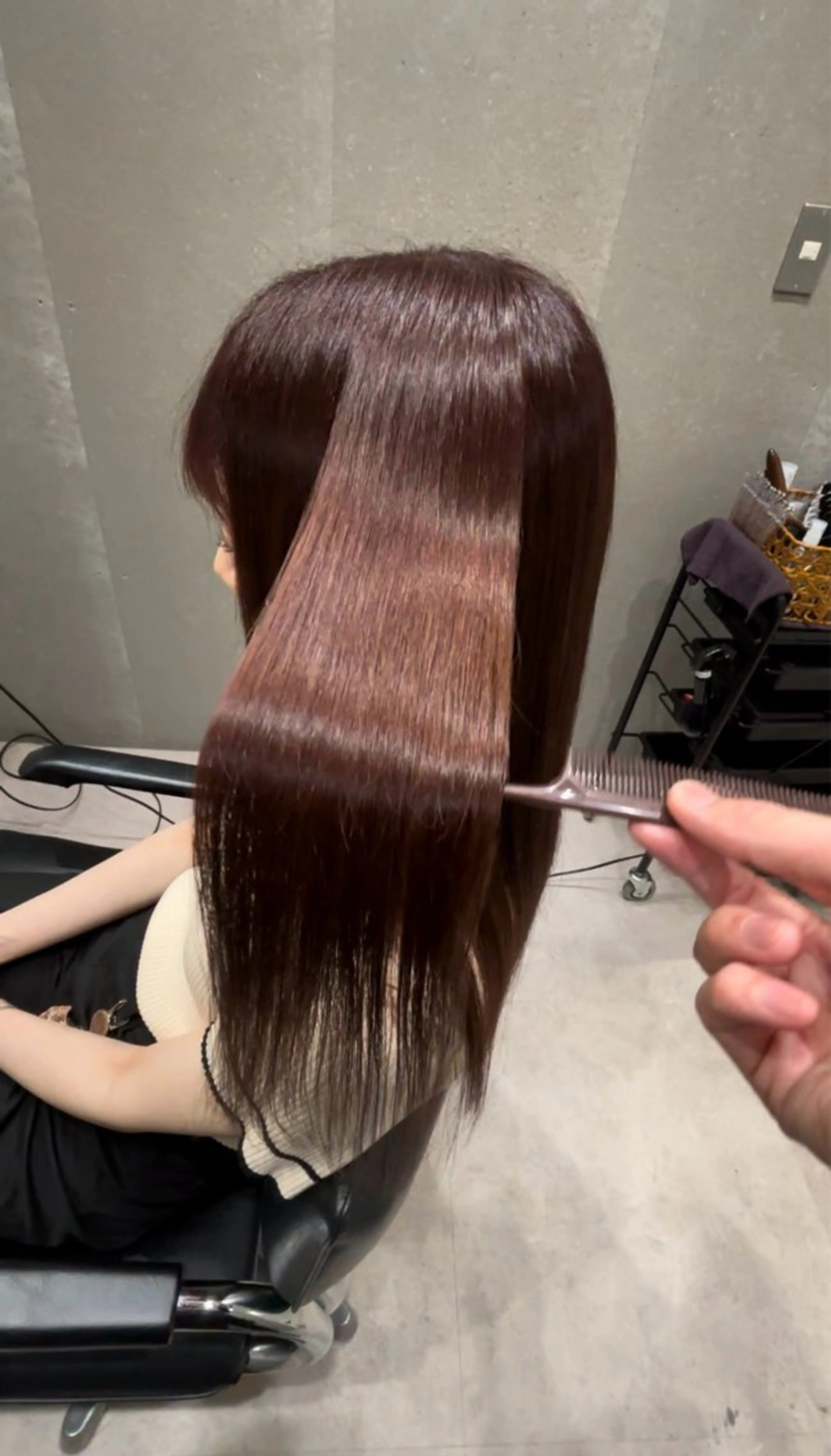 ロング カラー グレージュ 髪質改善 ロング トリートメント カット ヘアカラー トリートメント GOTODAY  SHAiRE SALON　新宿Aura店所属・髪質改善ヘアケア 艶髪特化/上田のヘアスタイル