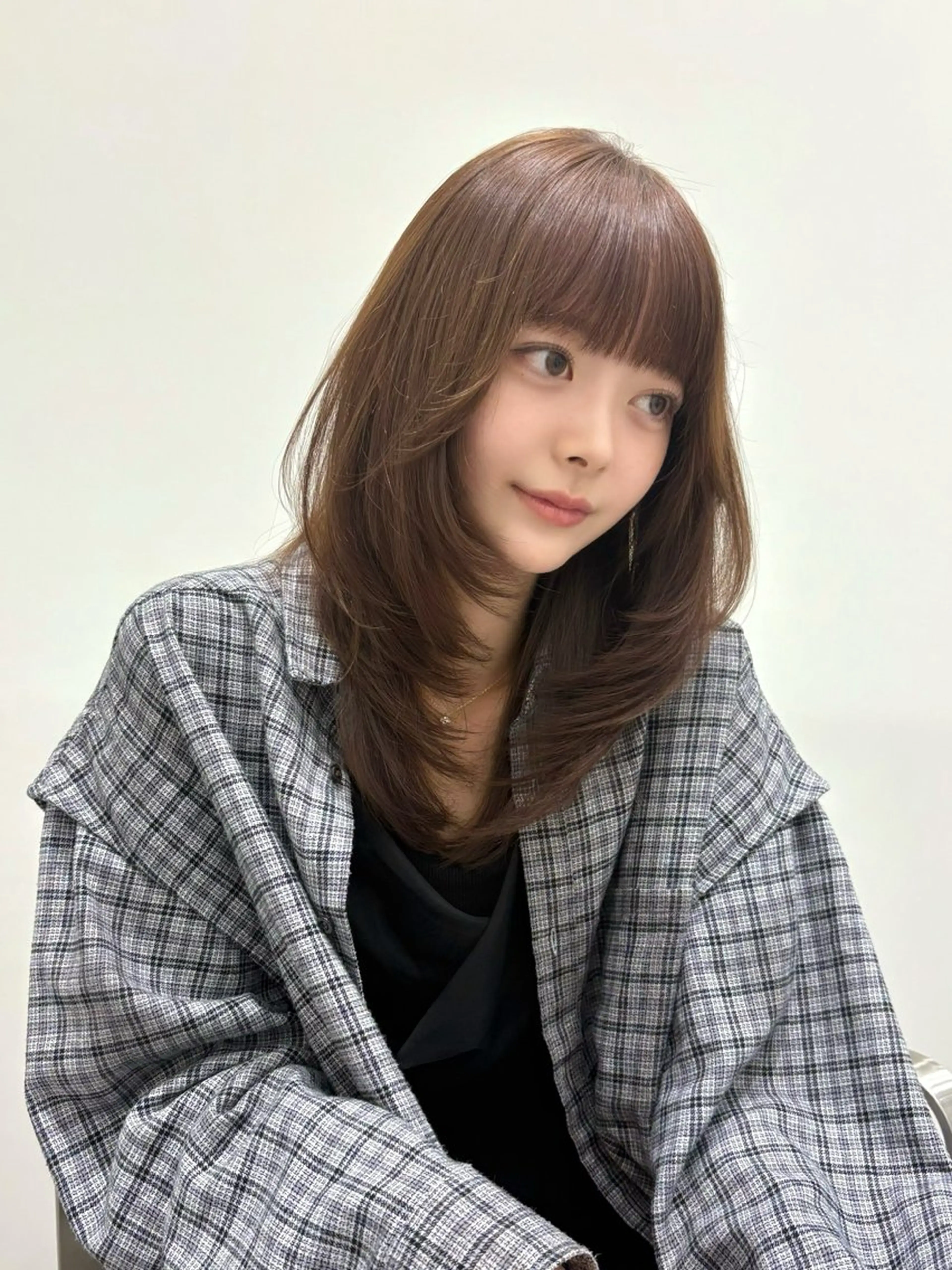 セミロング レイヤーカット 似合わせカット カット ヘアカラー トリートメント PULSE yokohama所属・横浜駅/韓国レイヤー /髪質改善のヘアスタイル