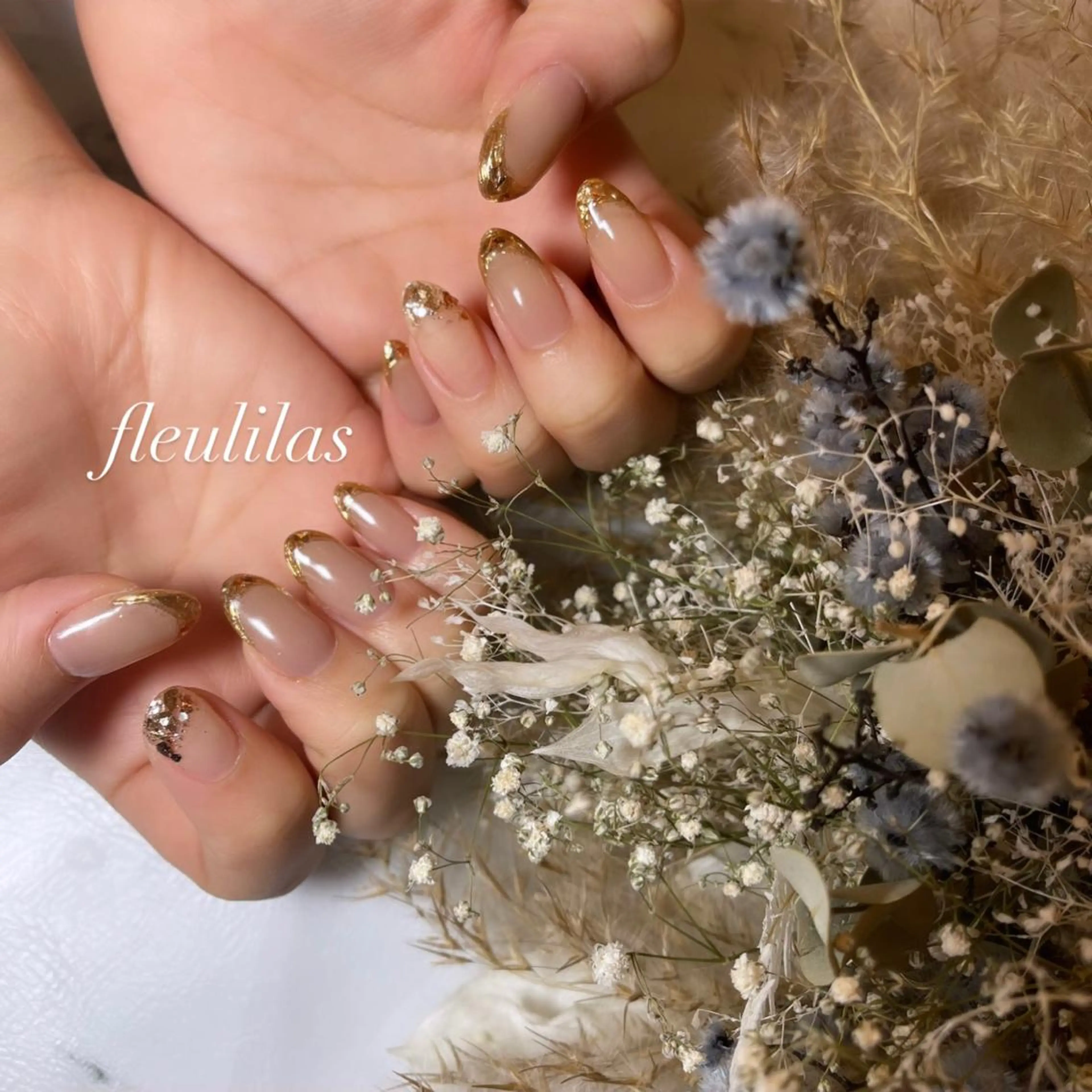 ネイル フレンチネイル ミラーネイル ニュアンスネイル fleulilas 松葉のその他イメージ