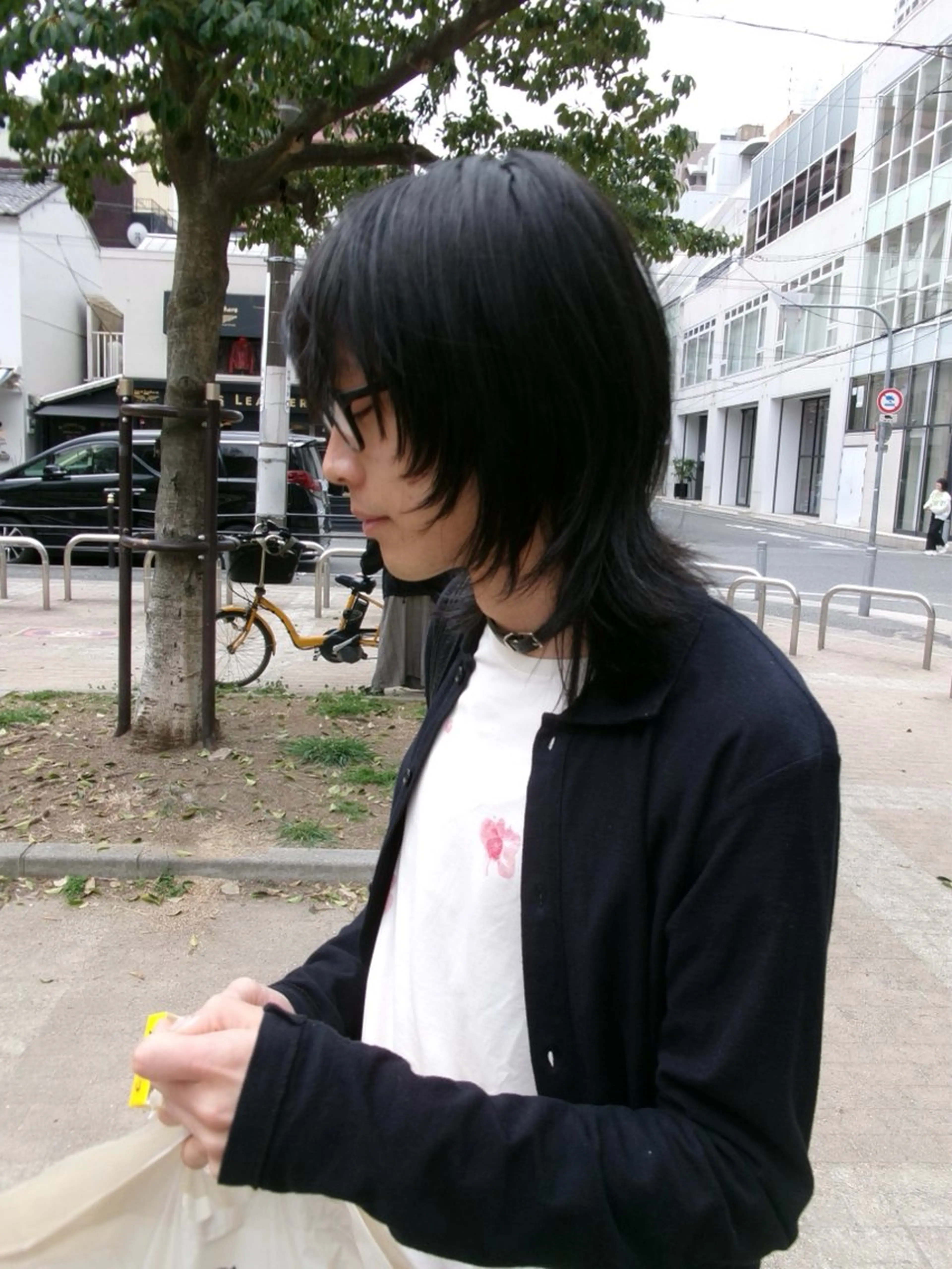 ミディアム メンズ Rubik’s Shelter by TOKYO所属・レイヤー/ハイトーン /ボルドー☆タクト☆のヘアスタイル