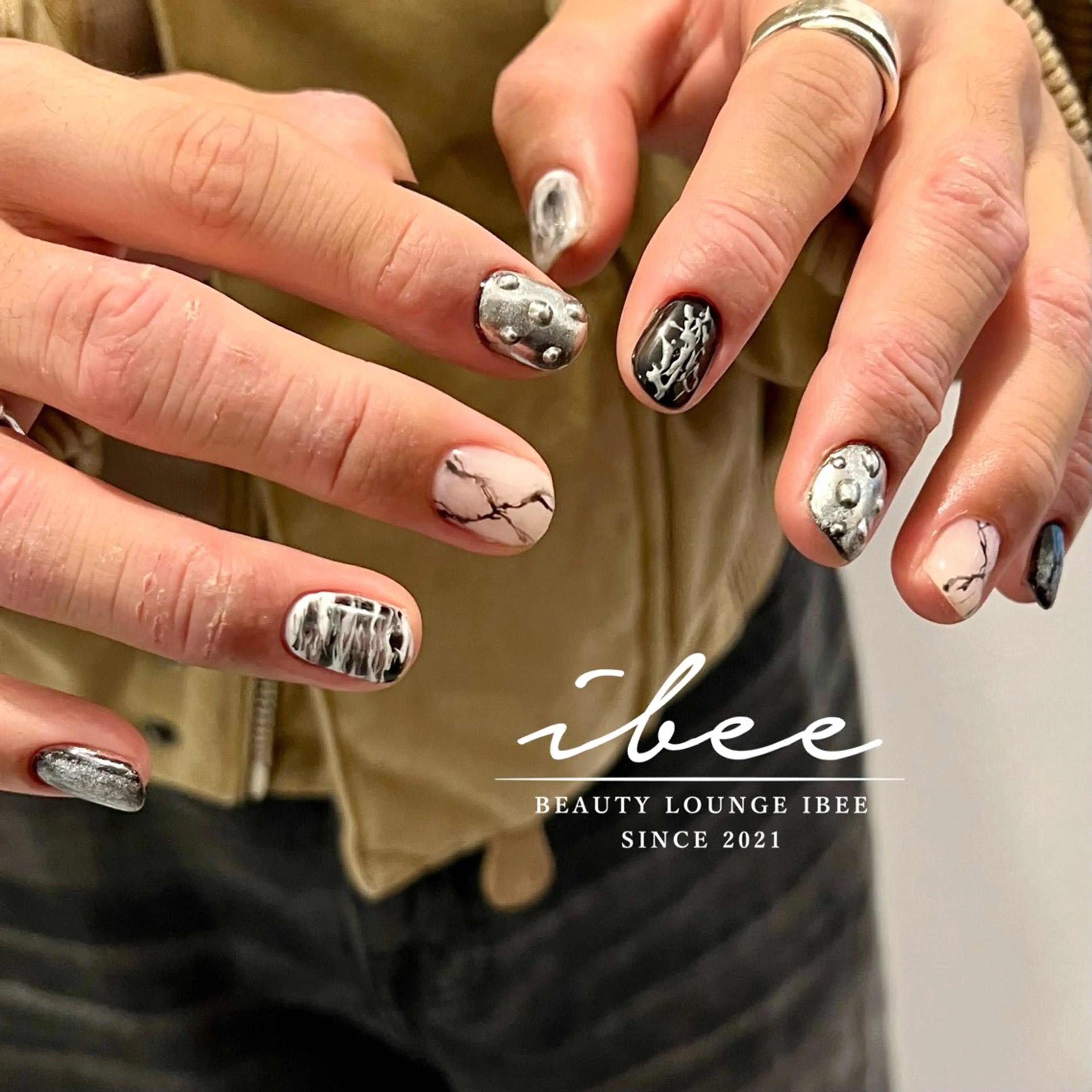 メンズ ネイル ハンドネイル ibee nail 🤍yumiのネイルデザイン