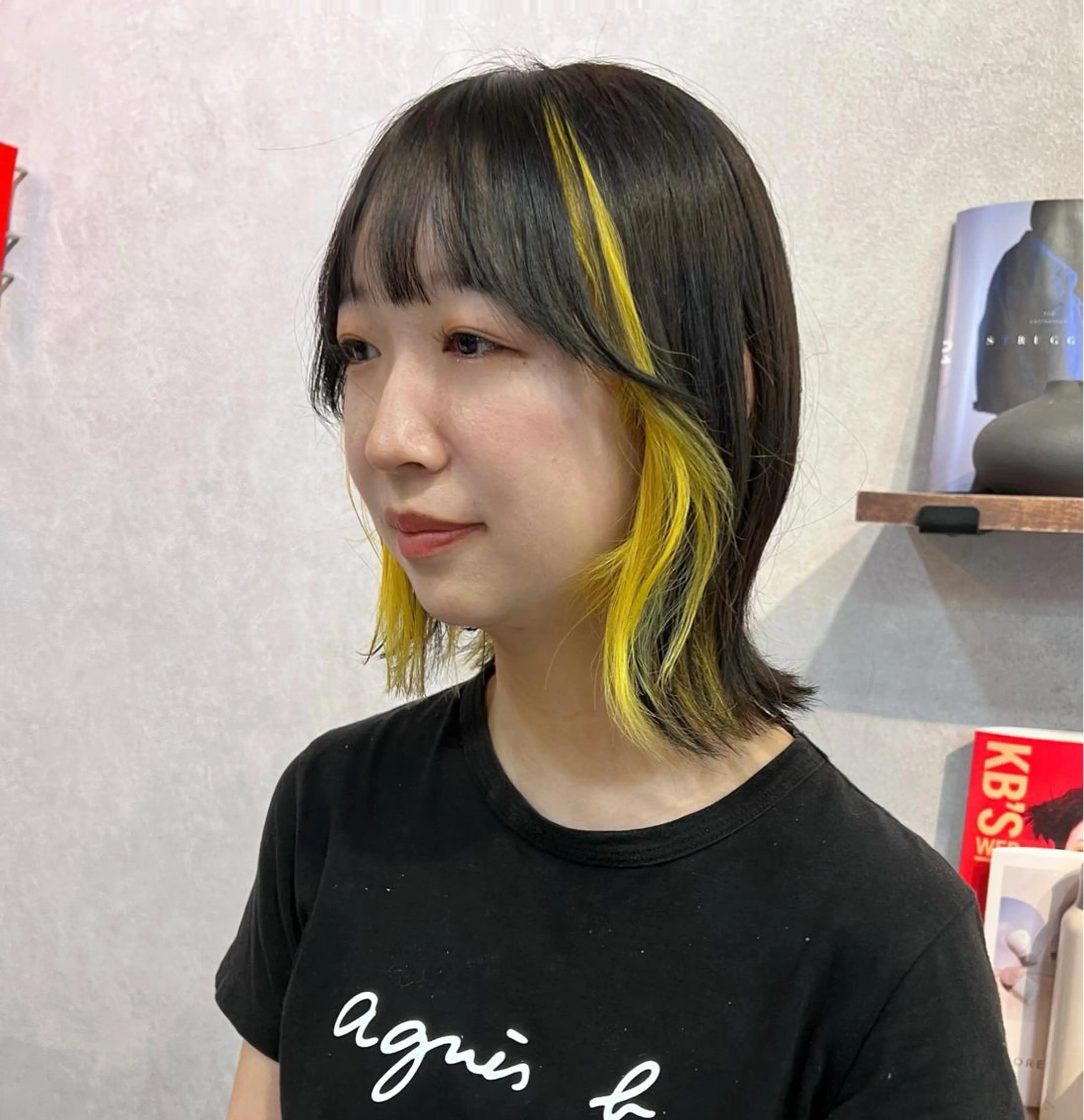 セミロング カラー カット ヘアカラー トリートメント ally hairsalon所属・Emi .のヘアスタイル