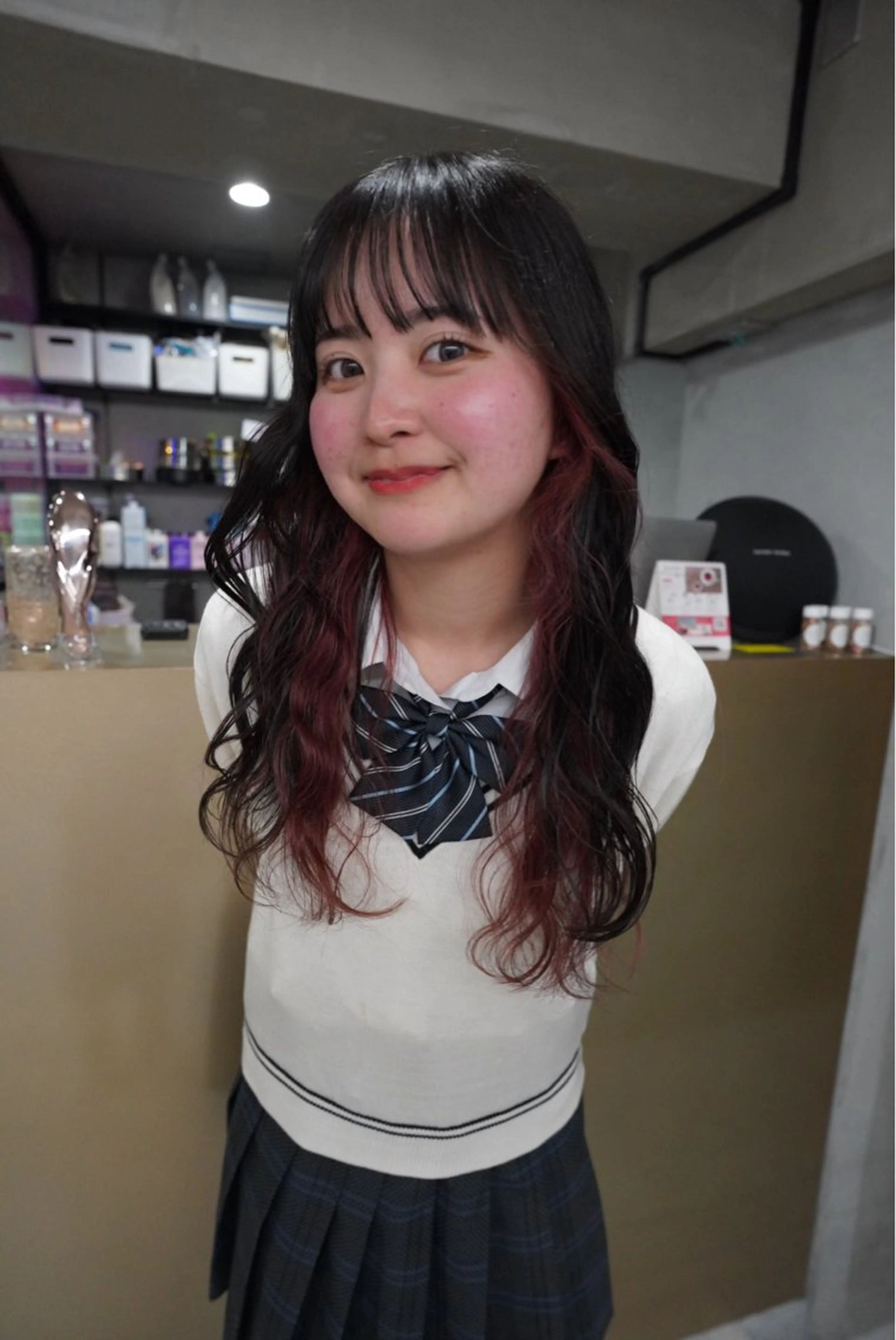 ロング カラー ヘアカラー 堀 愛深のヘアスタイル