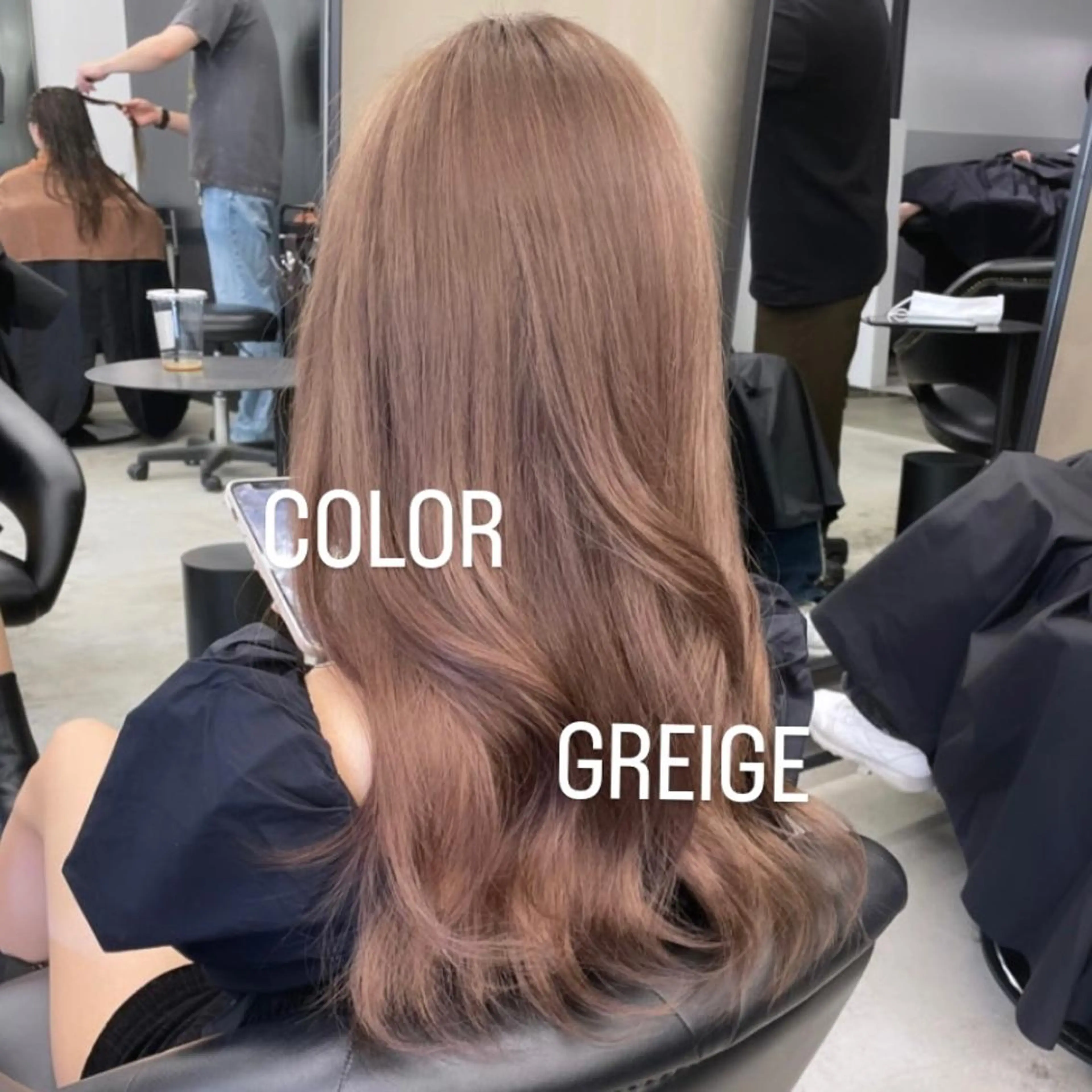 セミロング カラー ヘアカラー トリートメント エクステ🩵ブリーチ 韓国ヘア🩵KAEのヘアスタイル