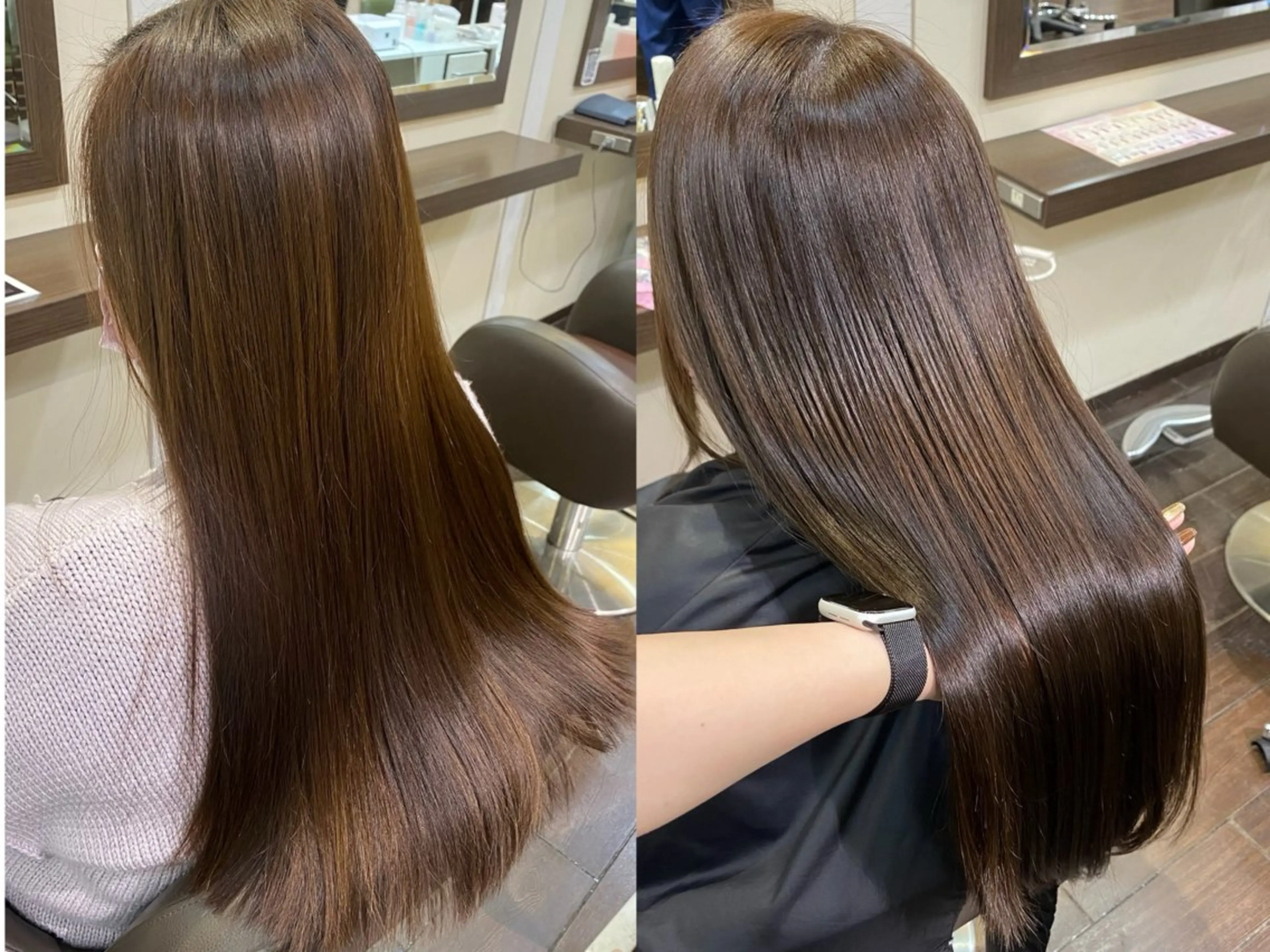 ロング ボブ 顔周りカット 髪質改善 韓国風ヘア レイヤーカット designcolo r/似合わせNOKAのヘアスタイル