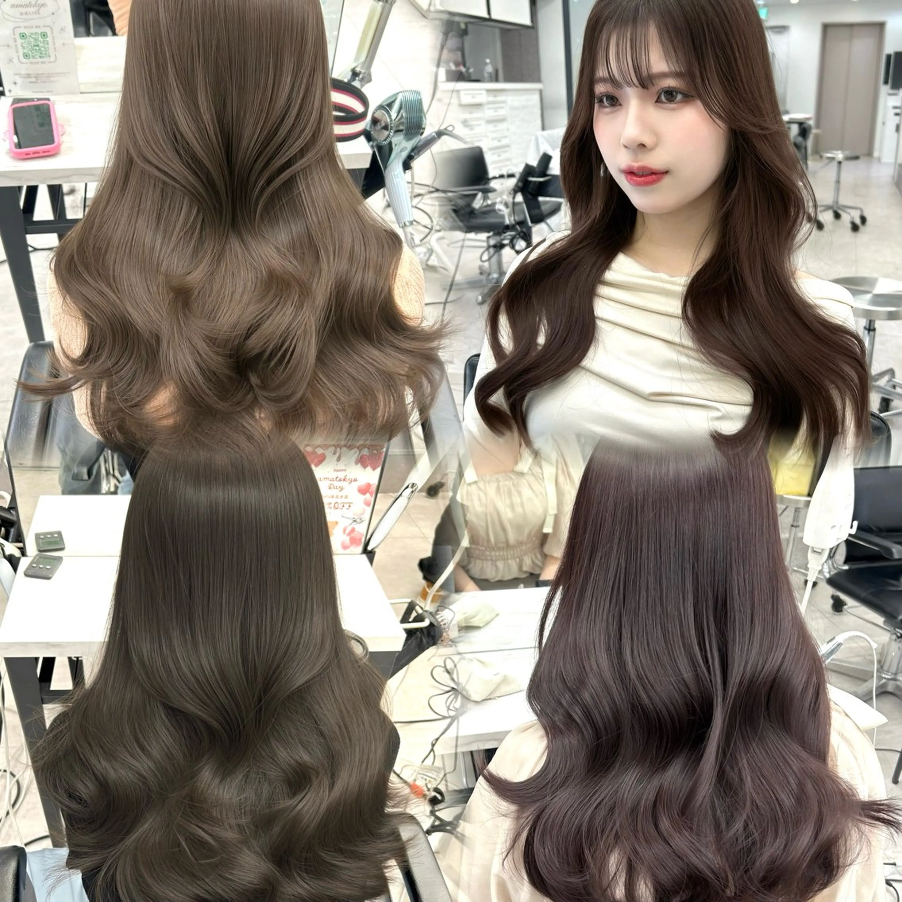 カット＋透明感カラー＋艶トリートメント🪄(コテ巻き付き💘)の写真