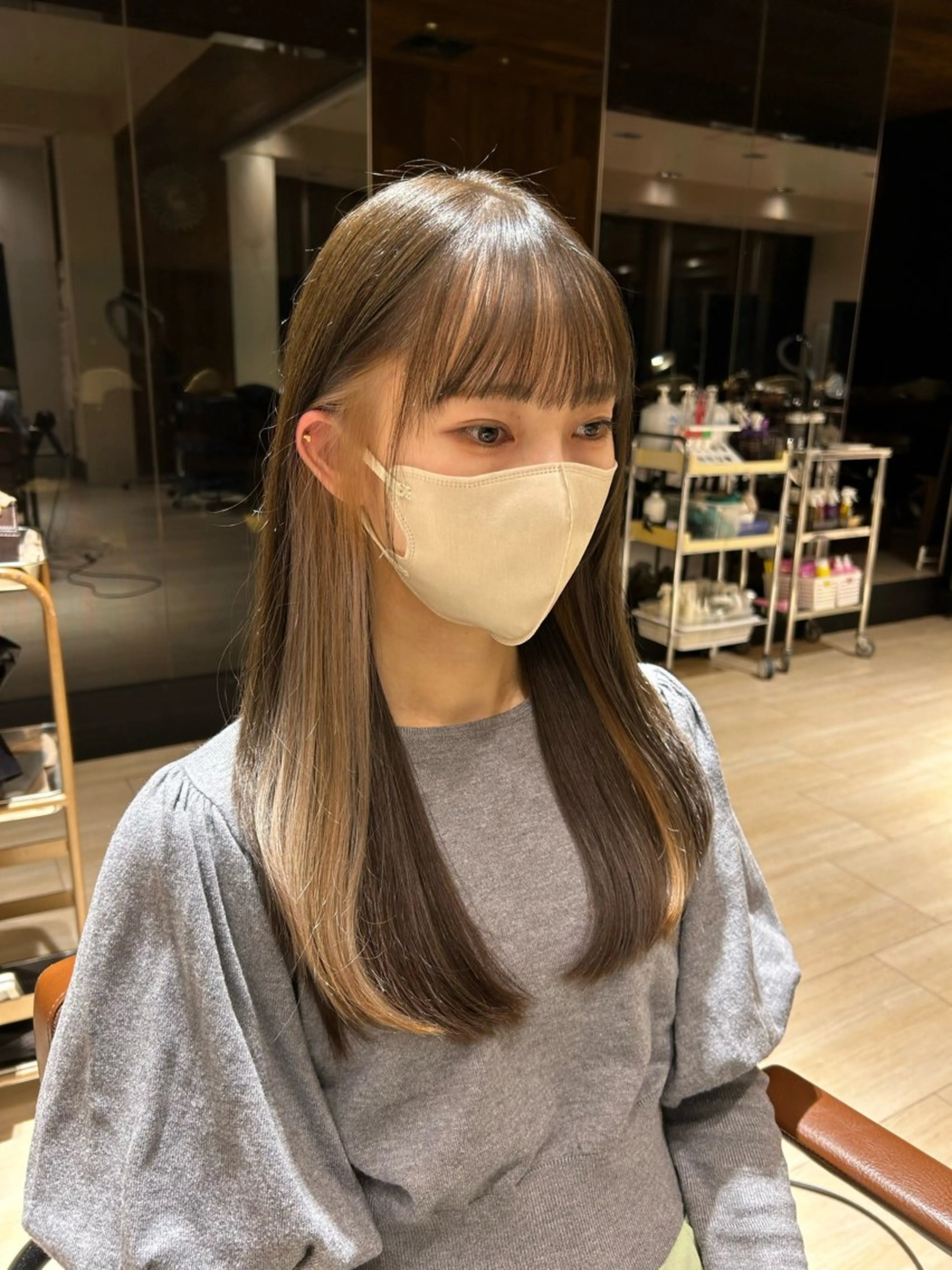 ロング カラー デザインカラー ハイライトカラー ハイライト ヘアカラー トリートメント 髙木美緒🌿 レイヤー/アレンジのヘアスタイル
