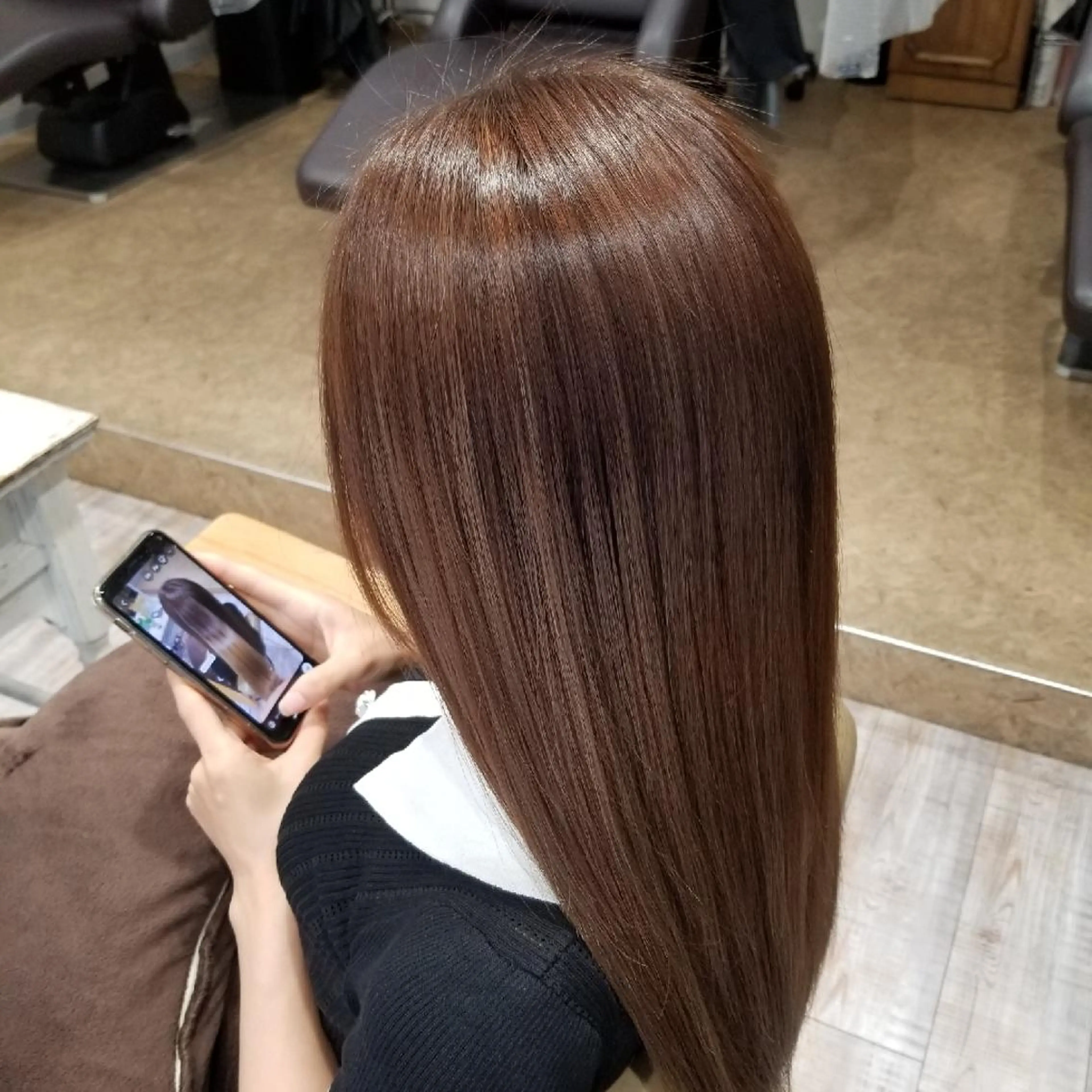ロング カラー とみー 艶カラー/  大人女性のお悩み相談のヘアスタイル