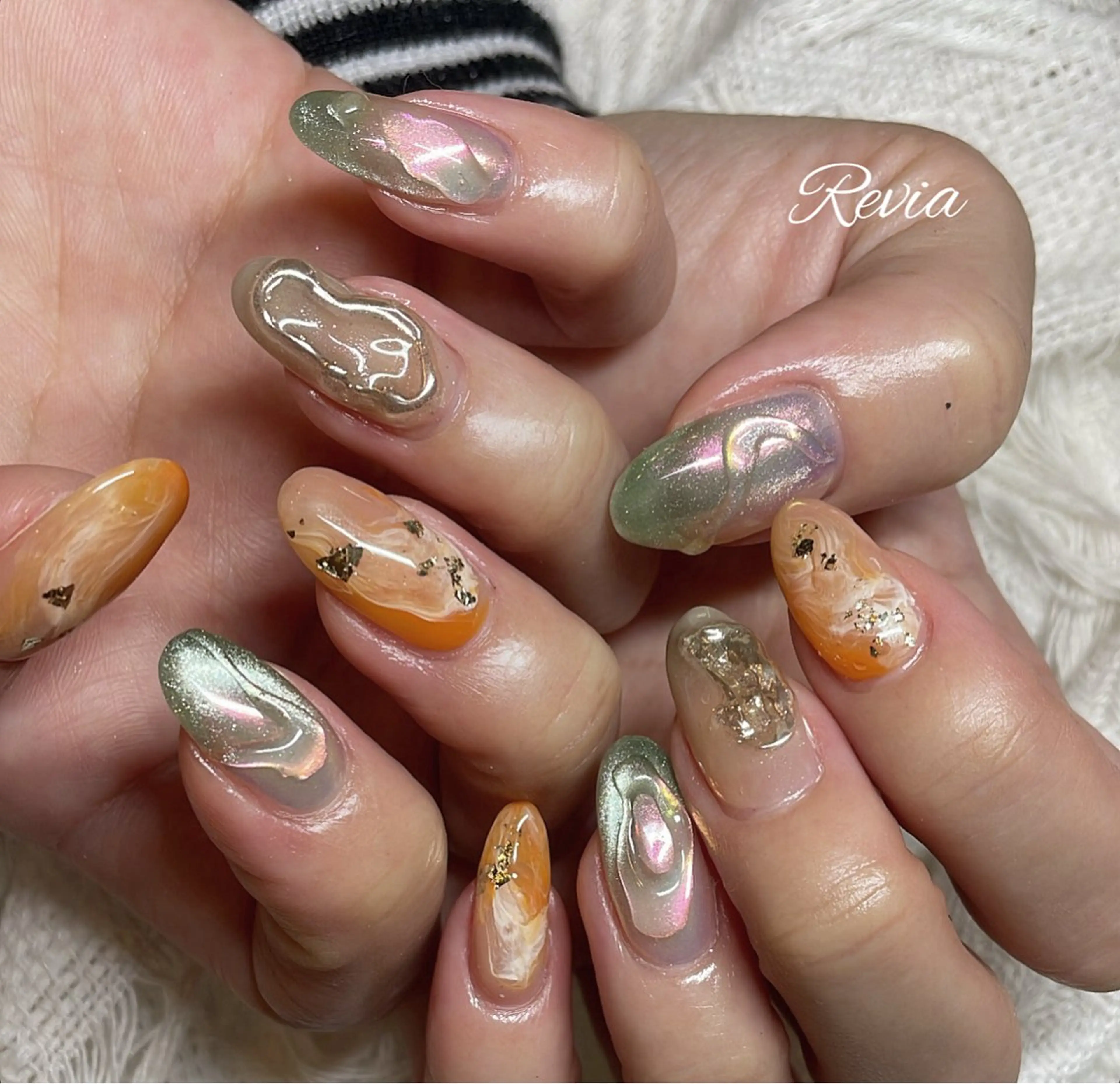 ネイル ハンドネイル revia所属・ERI Nailistのネイルデザイン